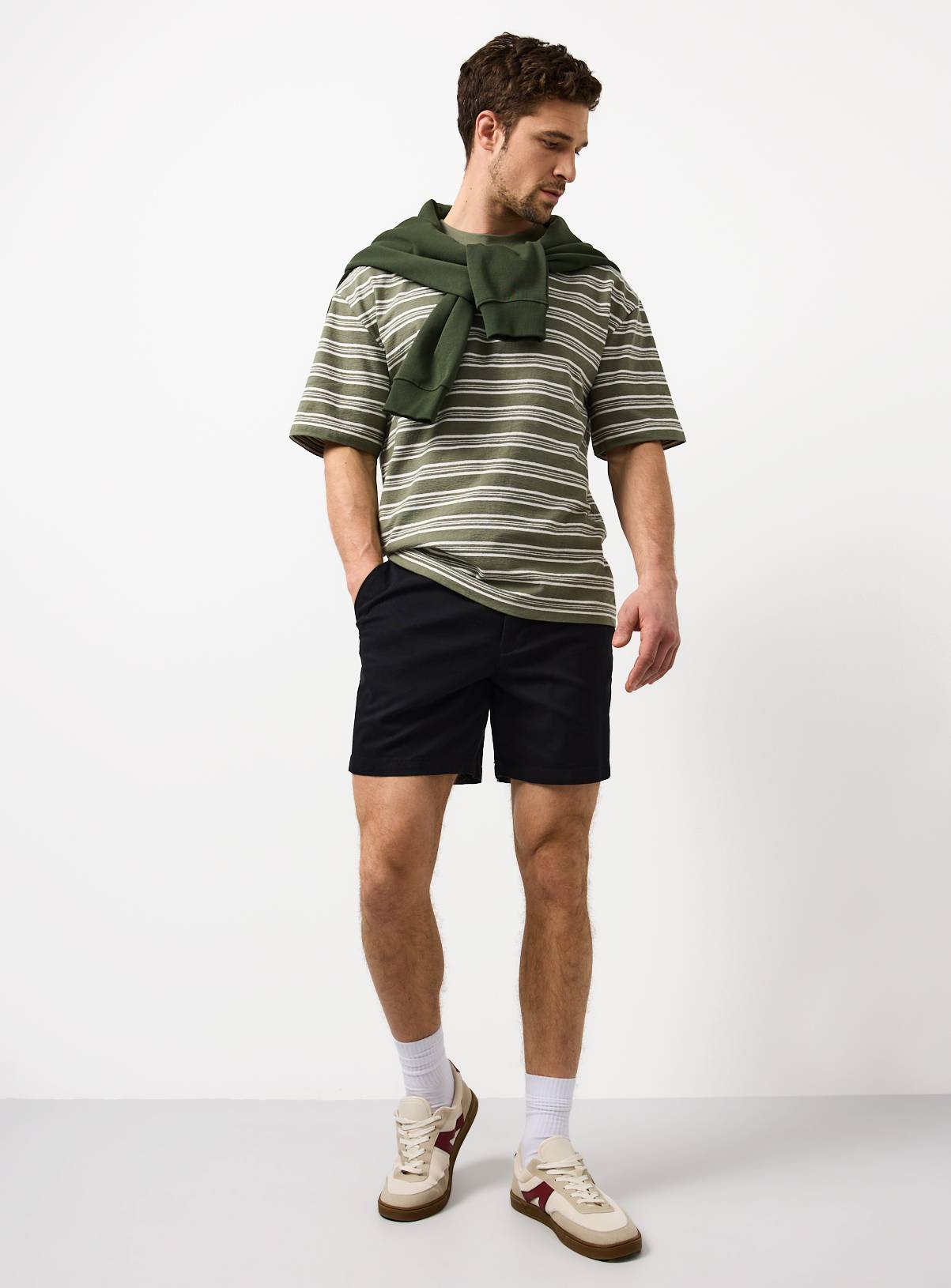 Black Shorter Length Chino Shorts 38 - Image 1
