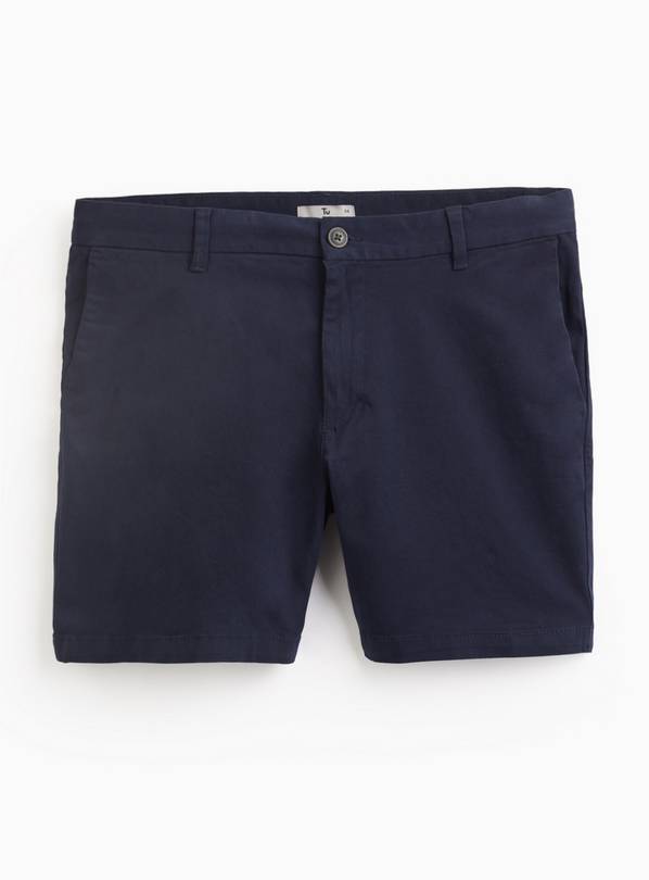 Navy Shorter Length Chino Shorts 38