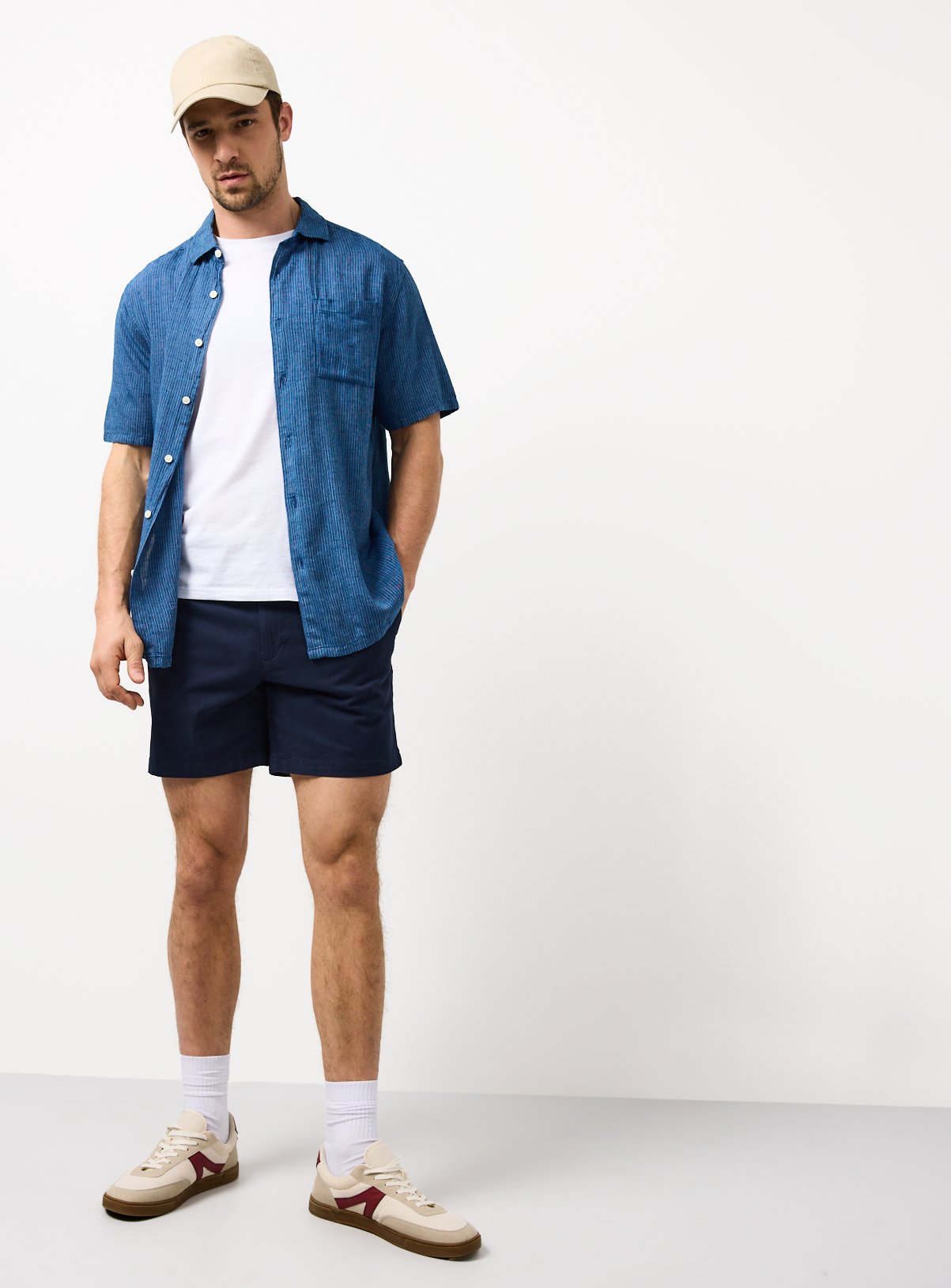 Navy Shorter Length Chino Shorts 36 - Image 2 thumbnail