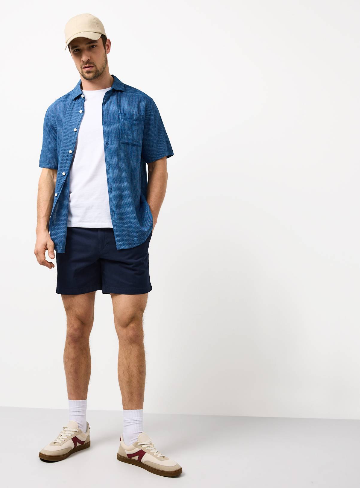 Navy Shorter Length Chino Shorts 36 - Image 2