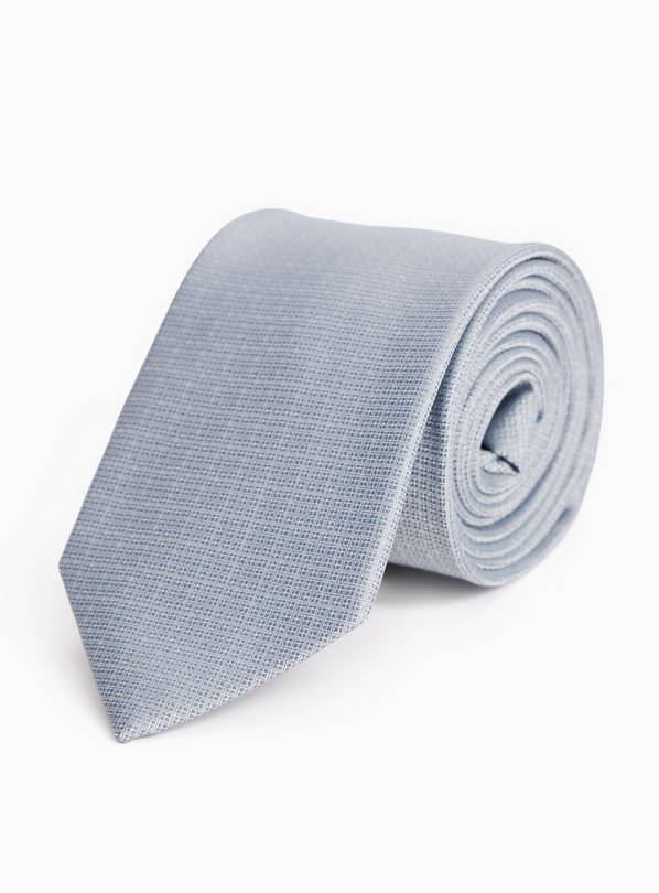 Grey Textured Tie One Size