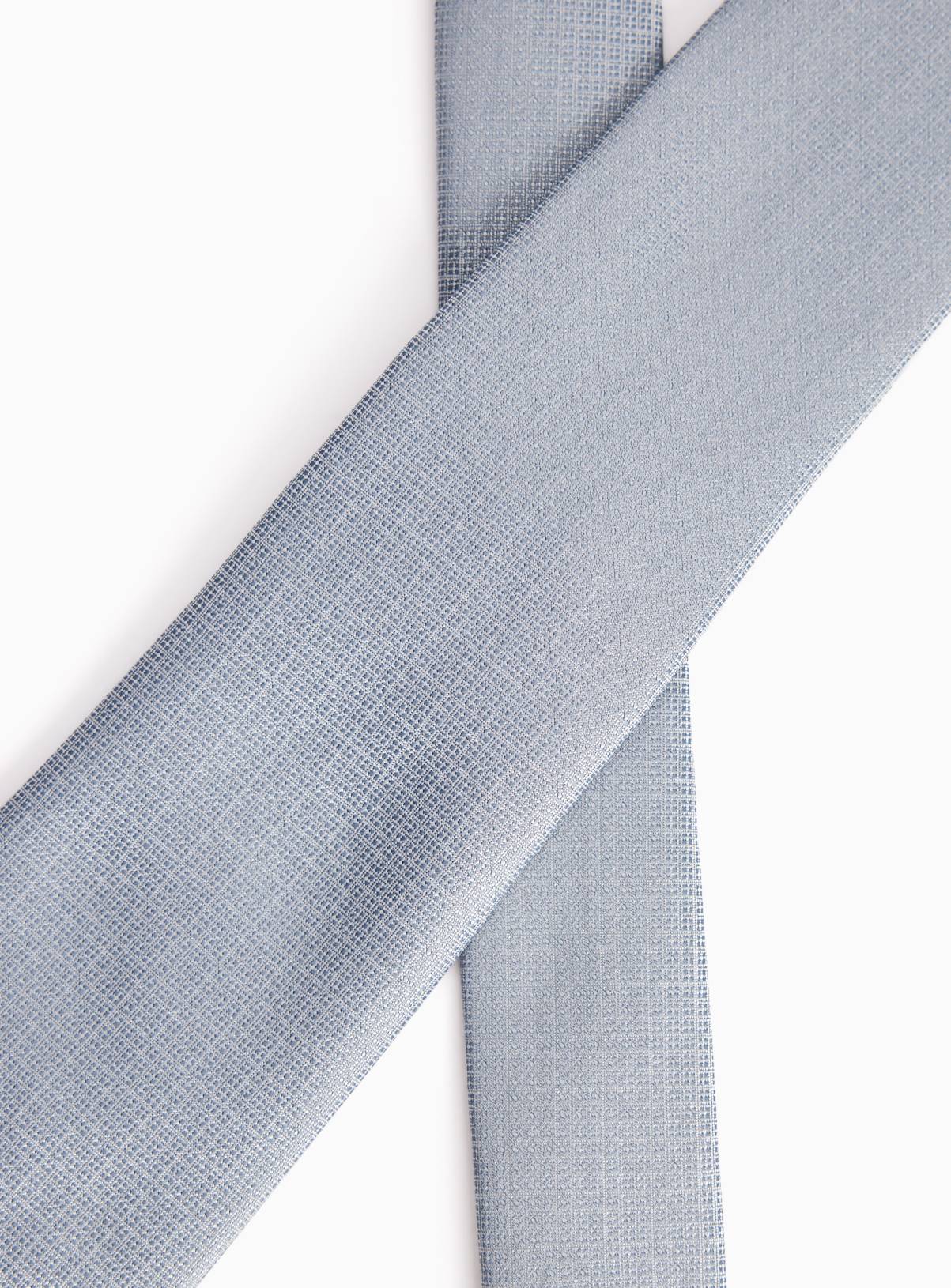 Grey Textured Tie One Size - Image 2