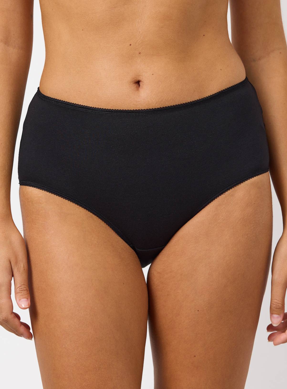 Black Full Brief Knickers 10 Pack 8 - Image 2