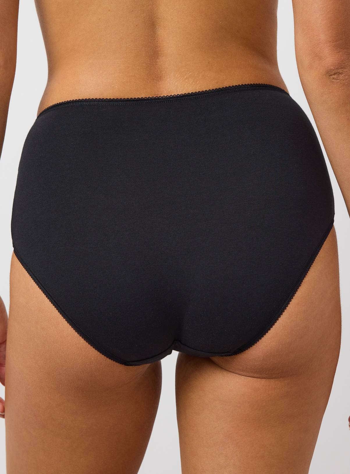 Black Full Brief Knickers 10 Pack 8 - Image 3