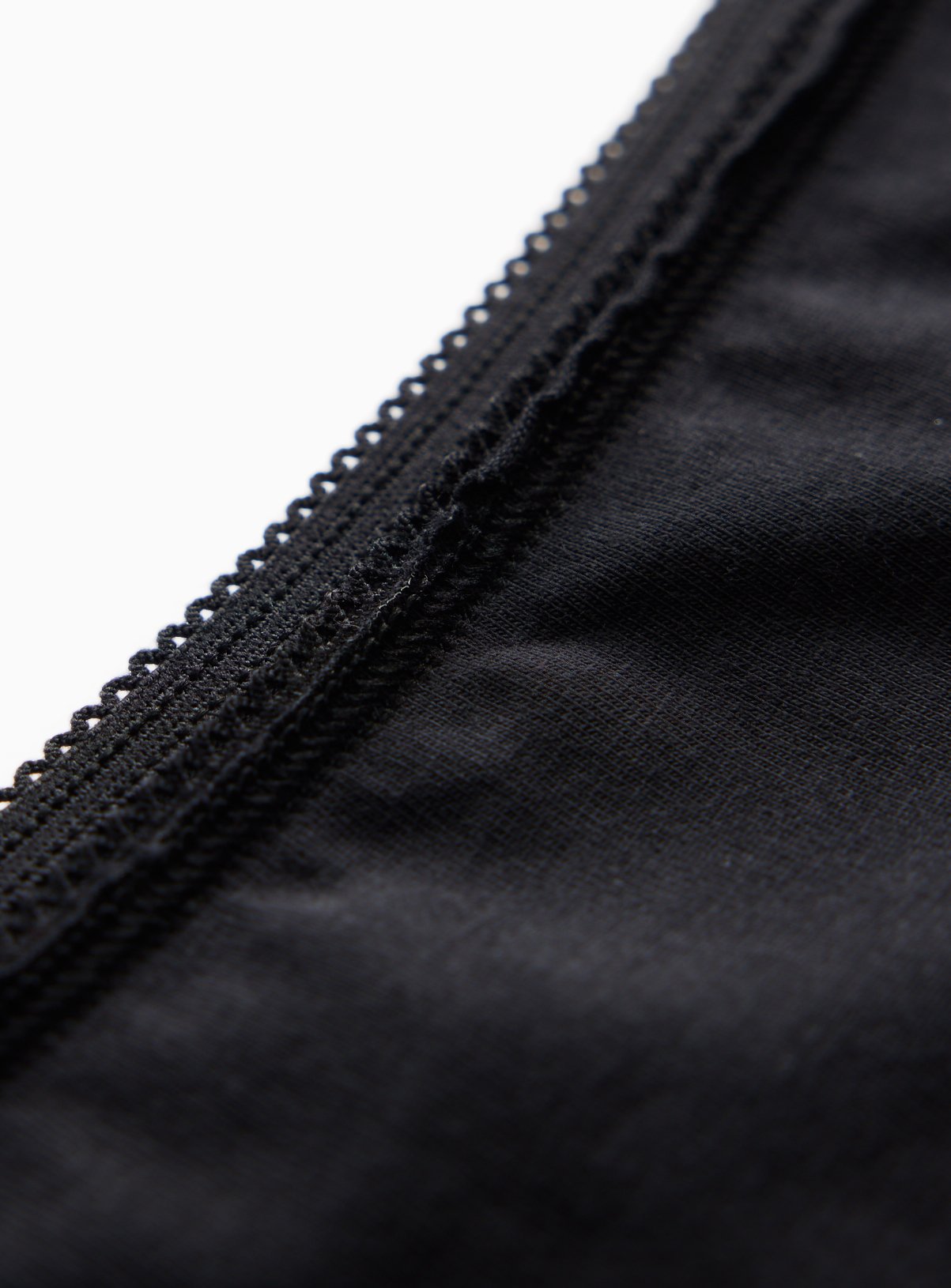Black Cotton High Leg Knickers 7 Pack 8 - Image 3 thumbnail