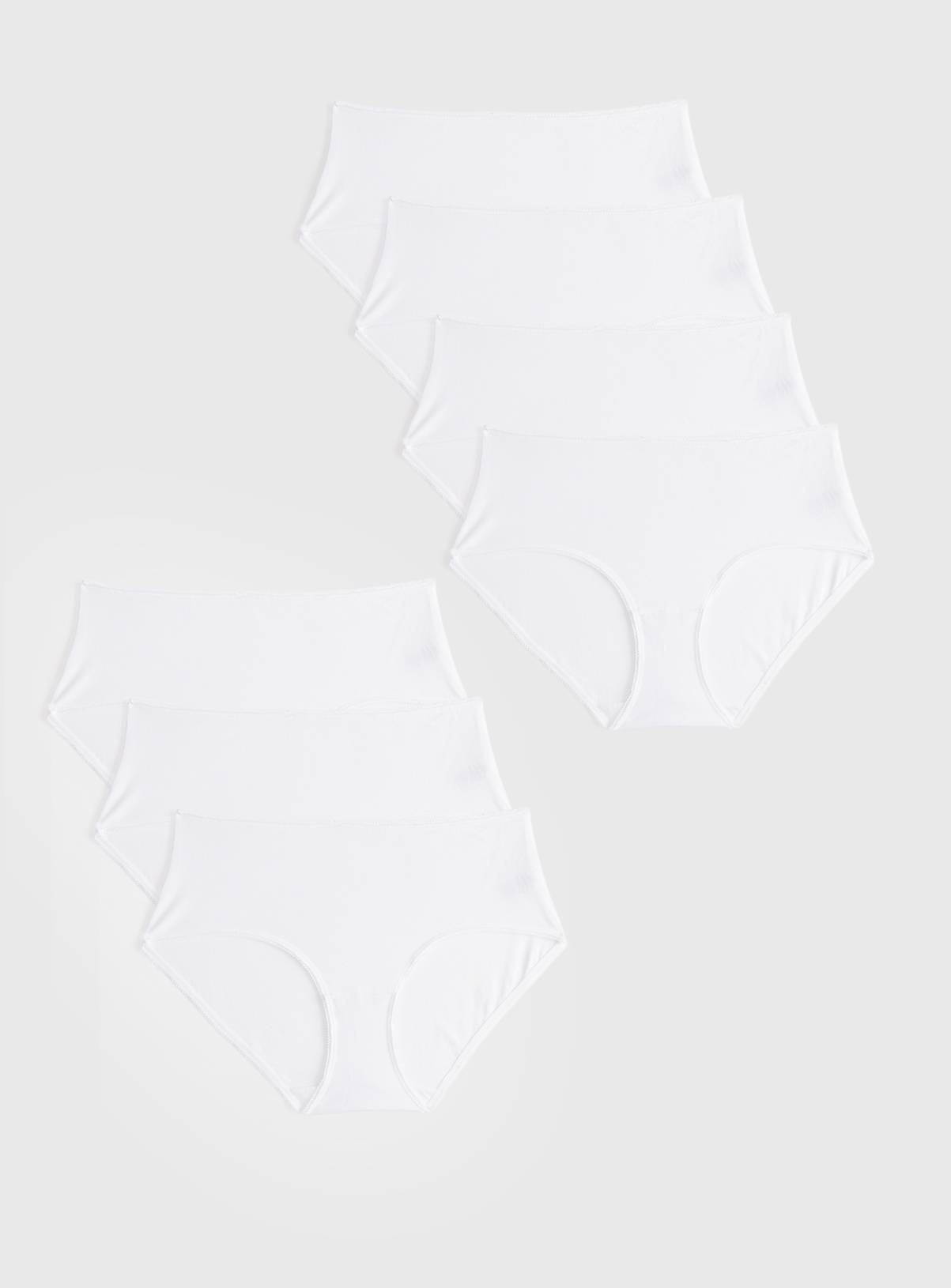 White Cotton Midi Briefs 7 Pack 8 - Image 1
