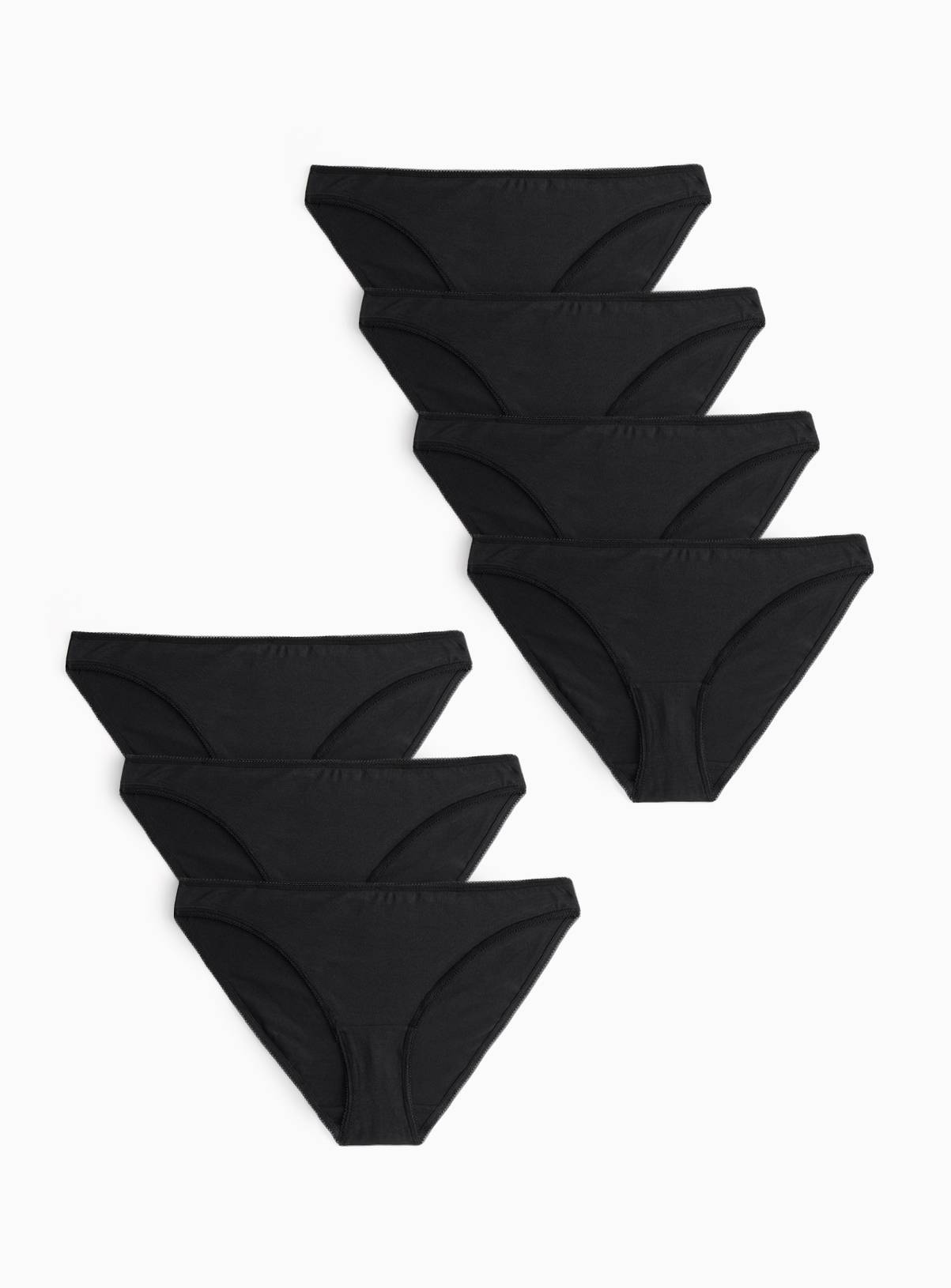 Black Cotton Bikini Knickers 7 Pack 18 - Image 1
