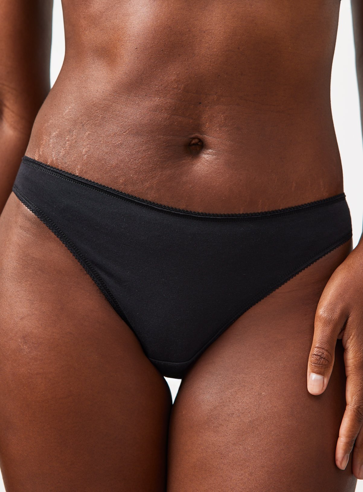 Black Cotton Bikini Knickers 7 Pack 18 - Image 2 thumbnail
