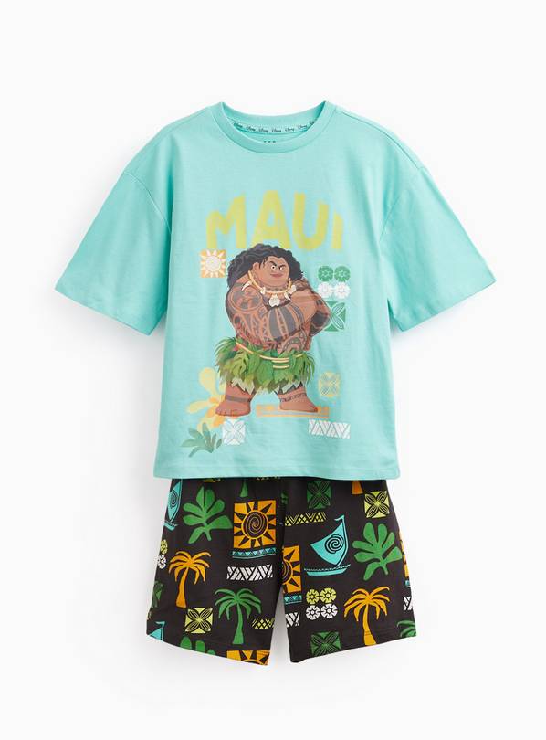 Green Disney Moana Print Shortie Pyjamas 2-3 years