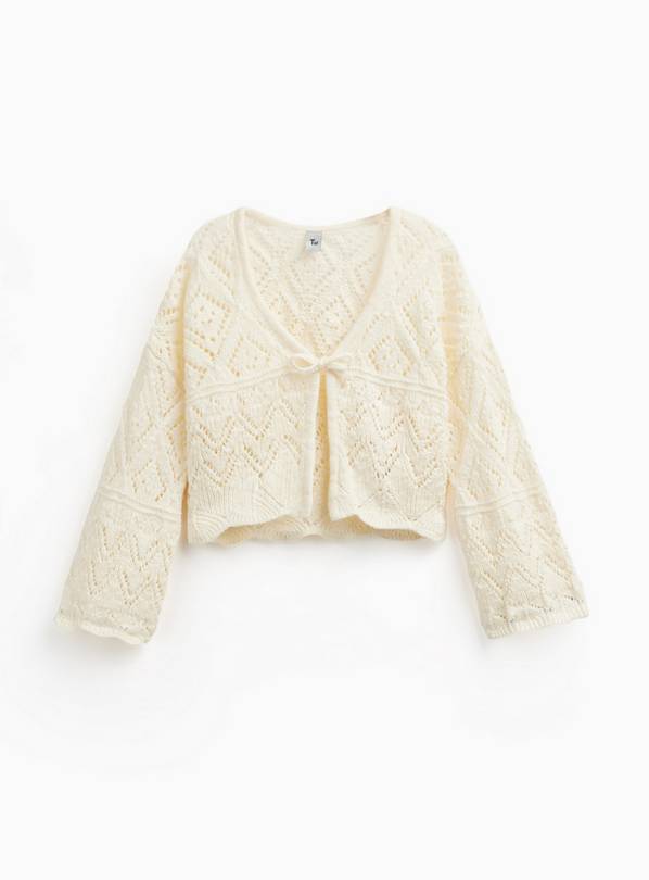 Cream Tie Front Cardigan 12 years