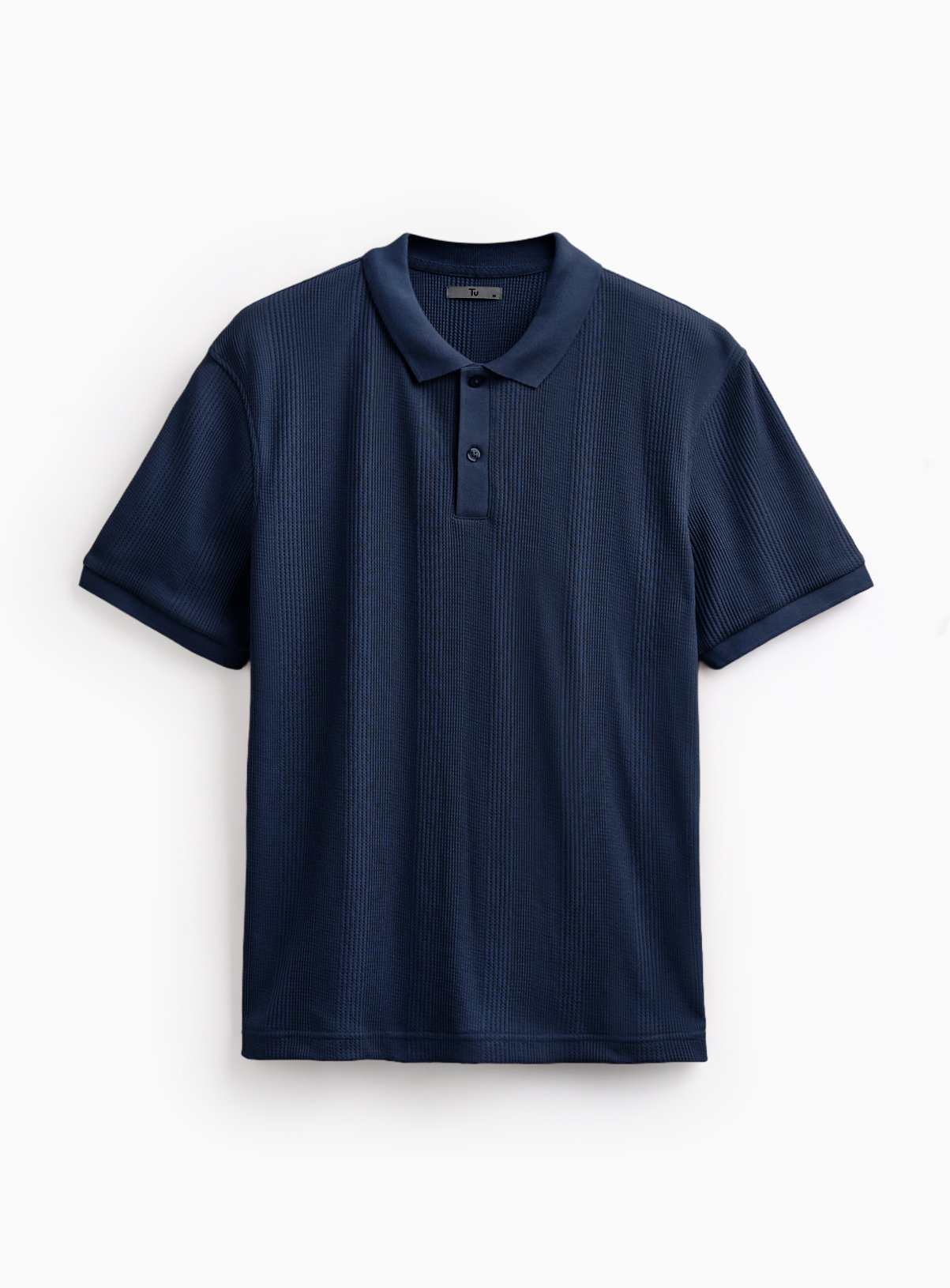 Navy Textured Polo XL - Image 3 thumbnail