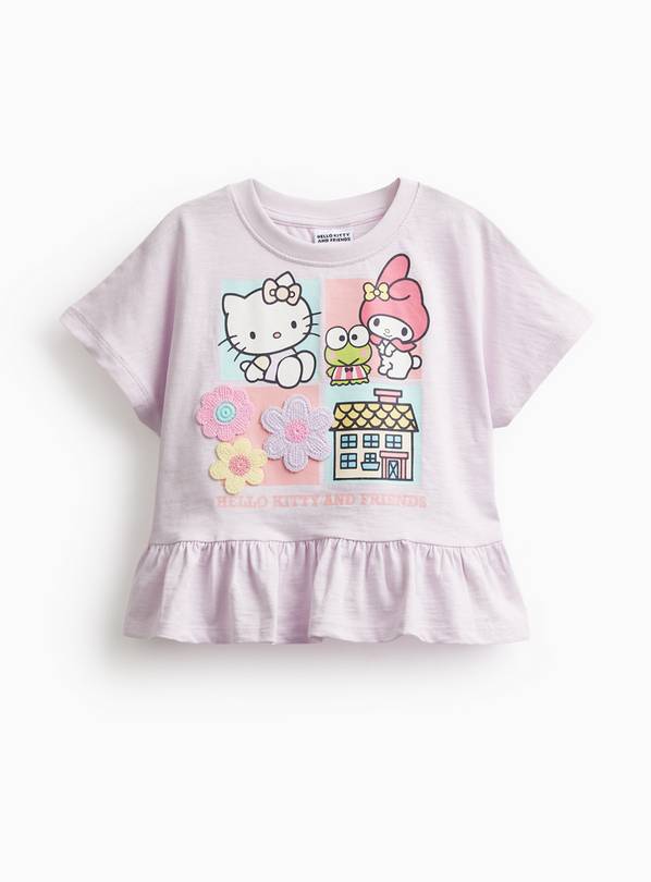 Lilac Hello Kitty Graphic Frill Hem T-Shirt 4-5 years