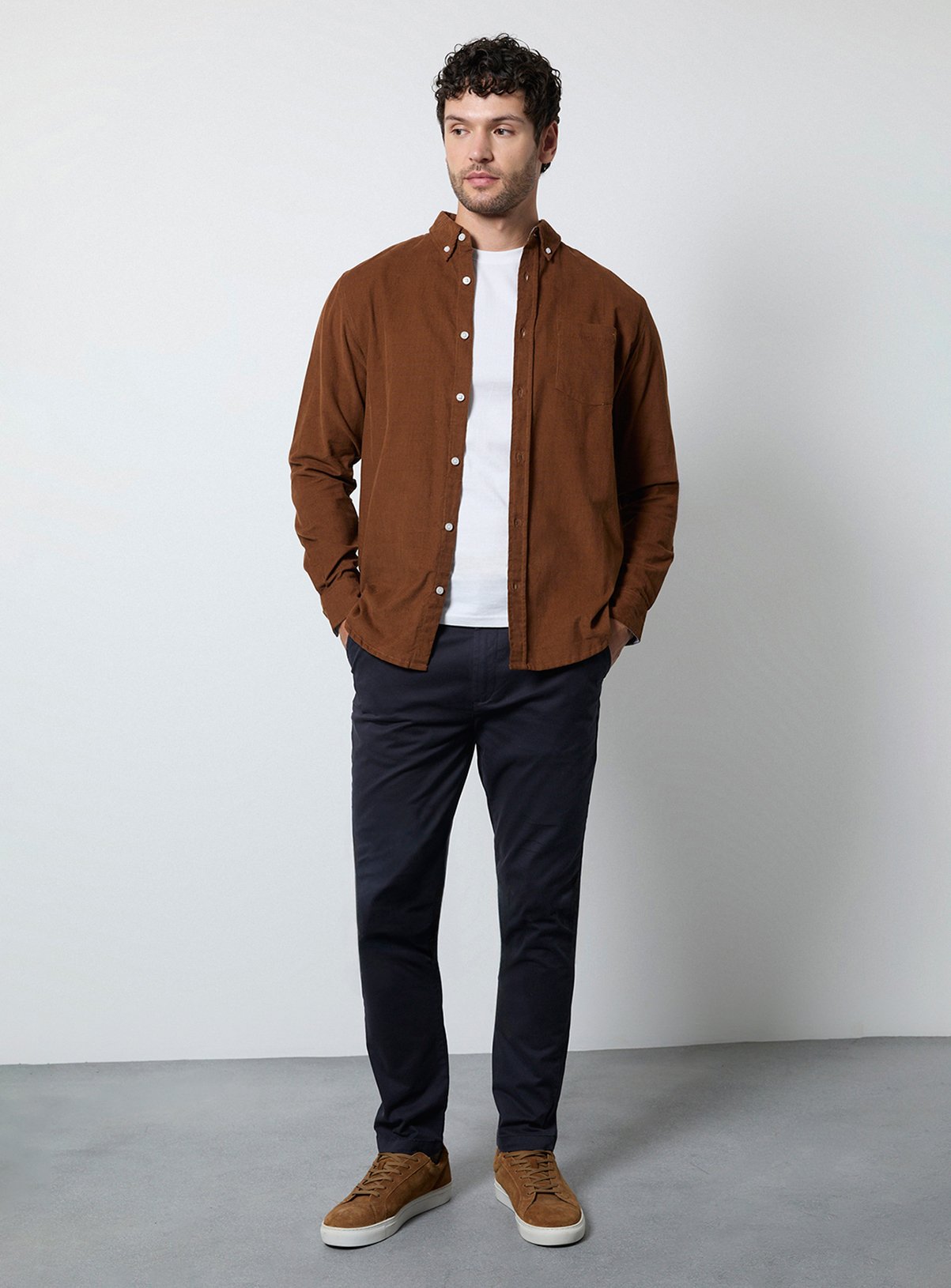 BURTON Navy Slim Fit Chino Trousers 36R - Image 1 thumbnail