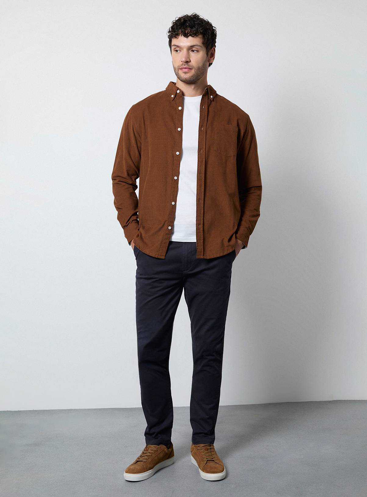 BURTON Navy Slim Fit Chino Trousers 36R - Image 1