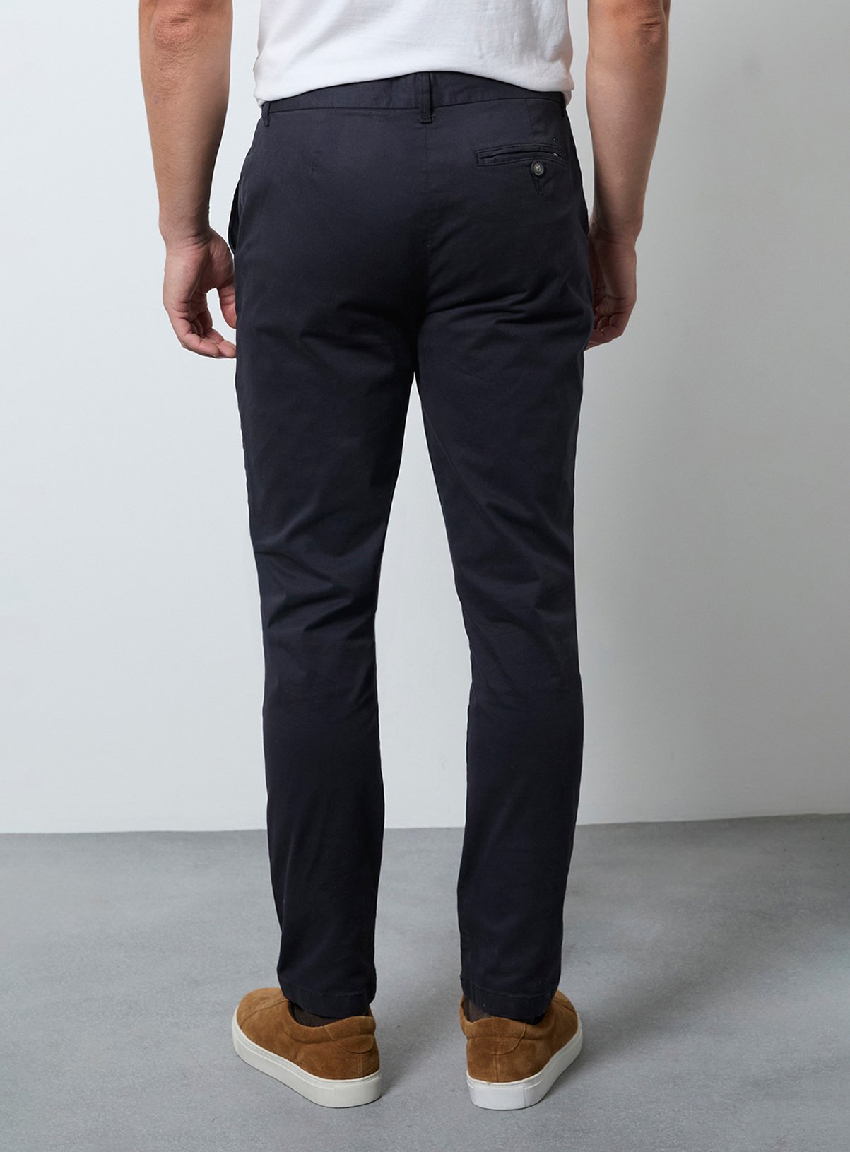BURTON Navy Slim Fit Chino Trousers 36R - Image 3 thumbnail