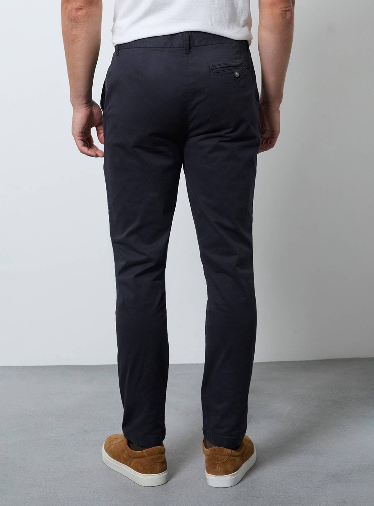 BURTON Navy Slim Fit Chino Trousers 36R - Image 3