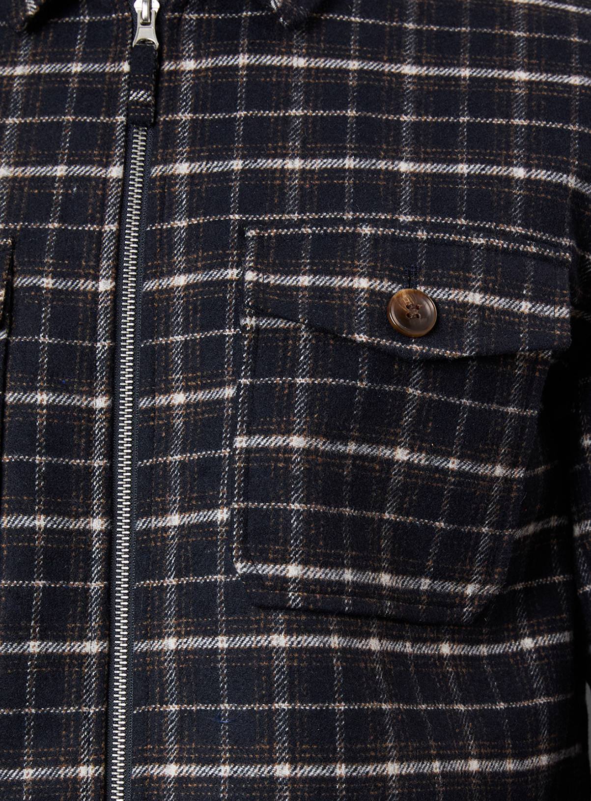 BURTON Navy Check Wool Look Jacket M - Image 5