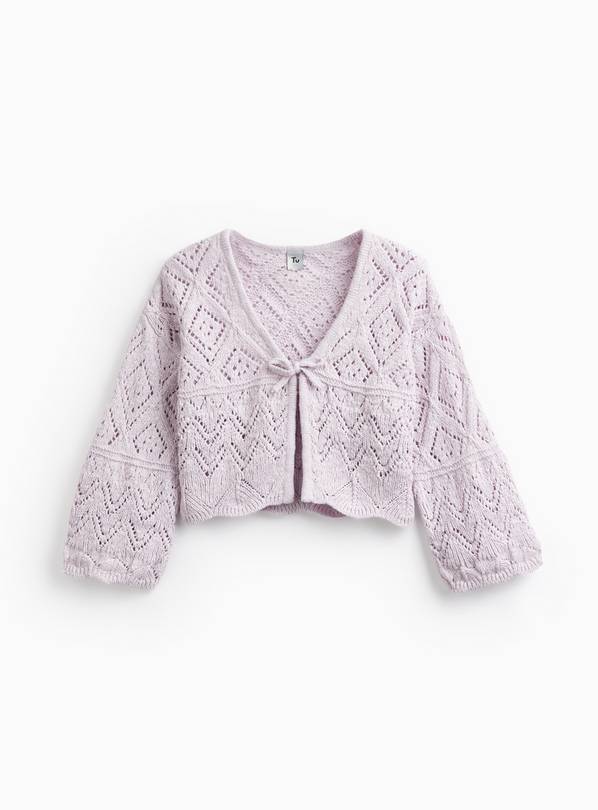 Lilac Tie Front Cardigan 8 years