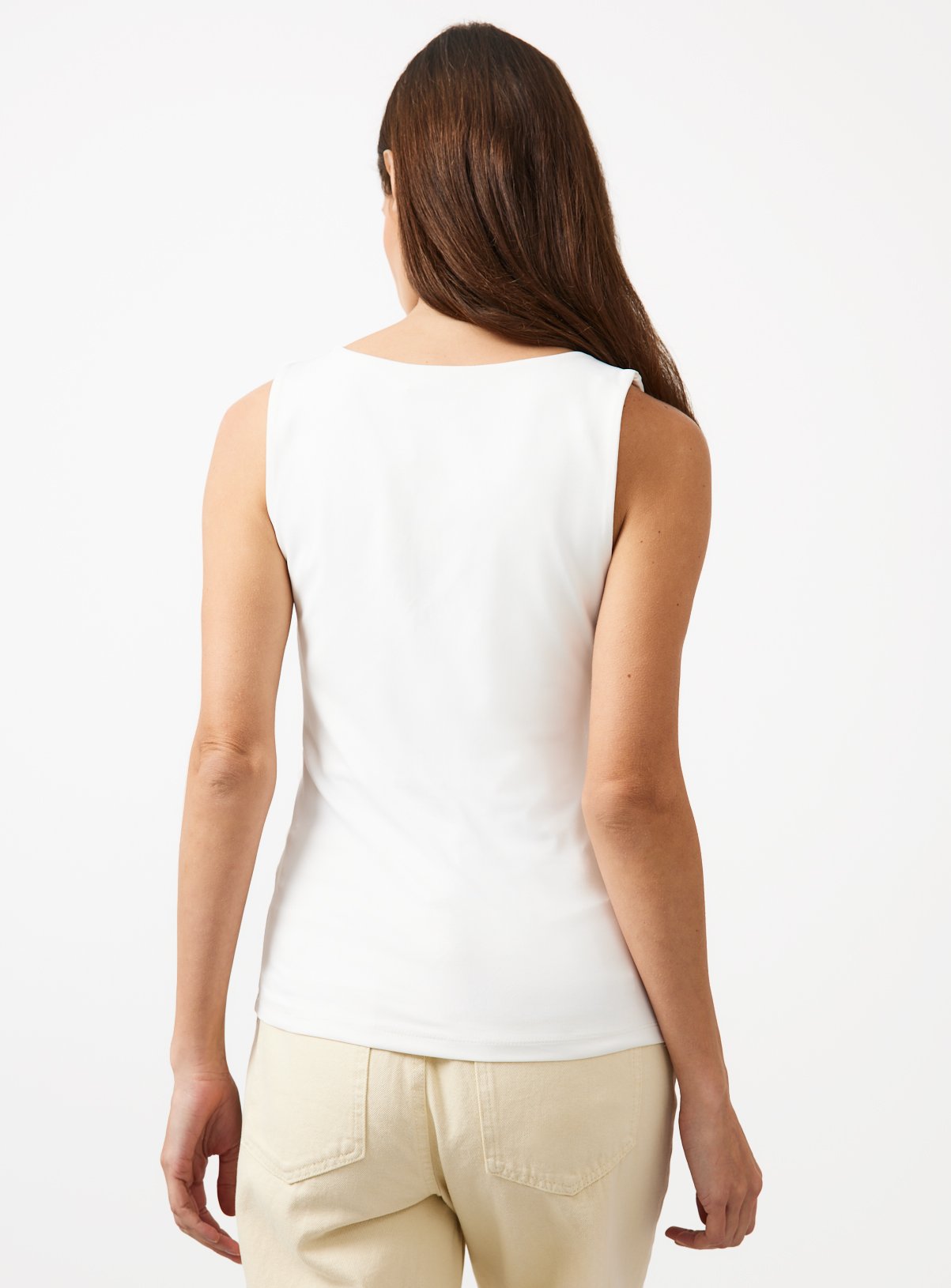 White Square Neck Tank Top 20 - Image 4 thumbnail