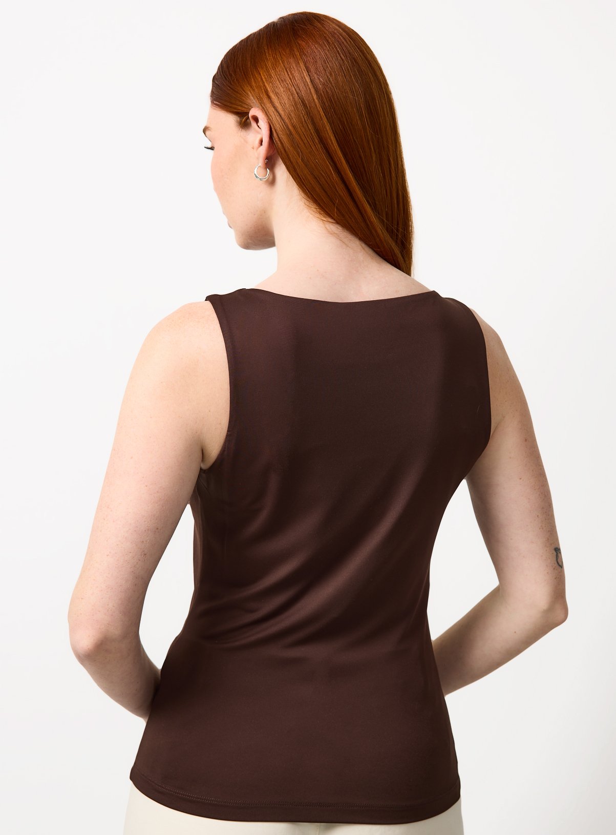 Brown Boat Neck Tank Top 12 - Image 4 thumbnail