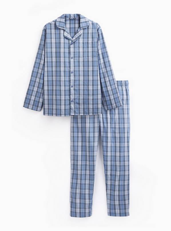 Blue Check Print Traditional Pyjamas XL