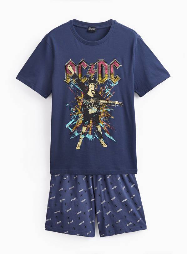 ACDC Graphic Print Shortie Pyjamas  XS