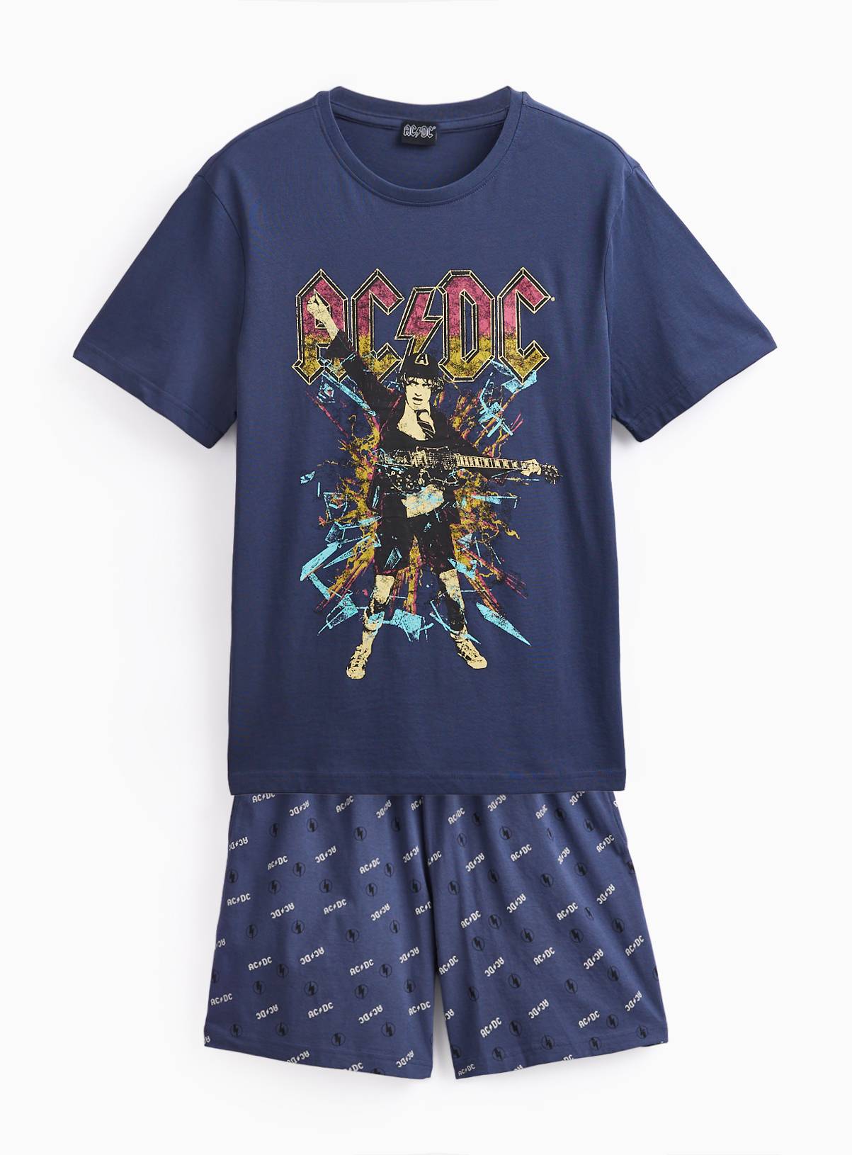 ACDC Graphic Print Shortie Pyjamas  XXL - Image 1