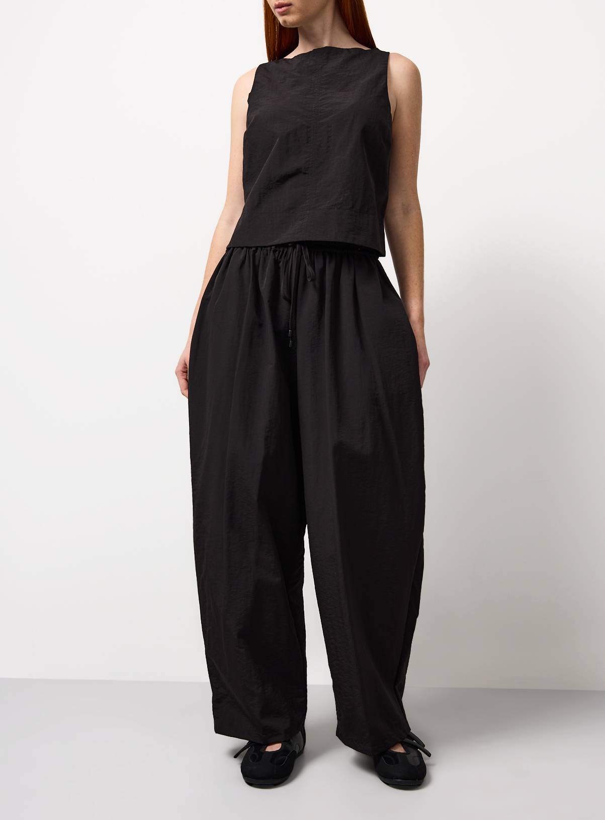 Black Balloon Leg Techno Co-ord Trousers 8 - Image 1