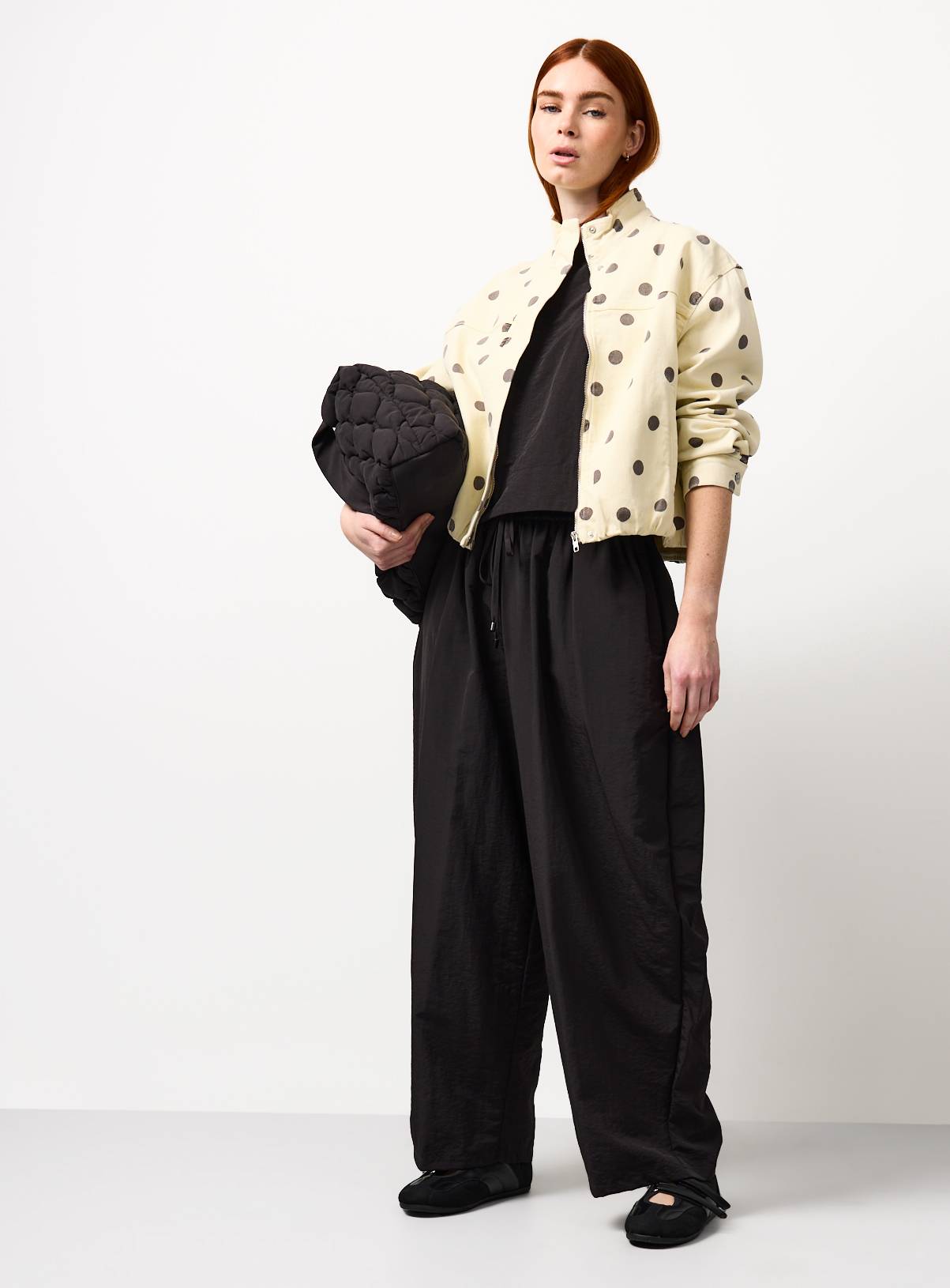 Black Balloon Leg Techno Co-ord Trousers 8 - Image 2