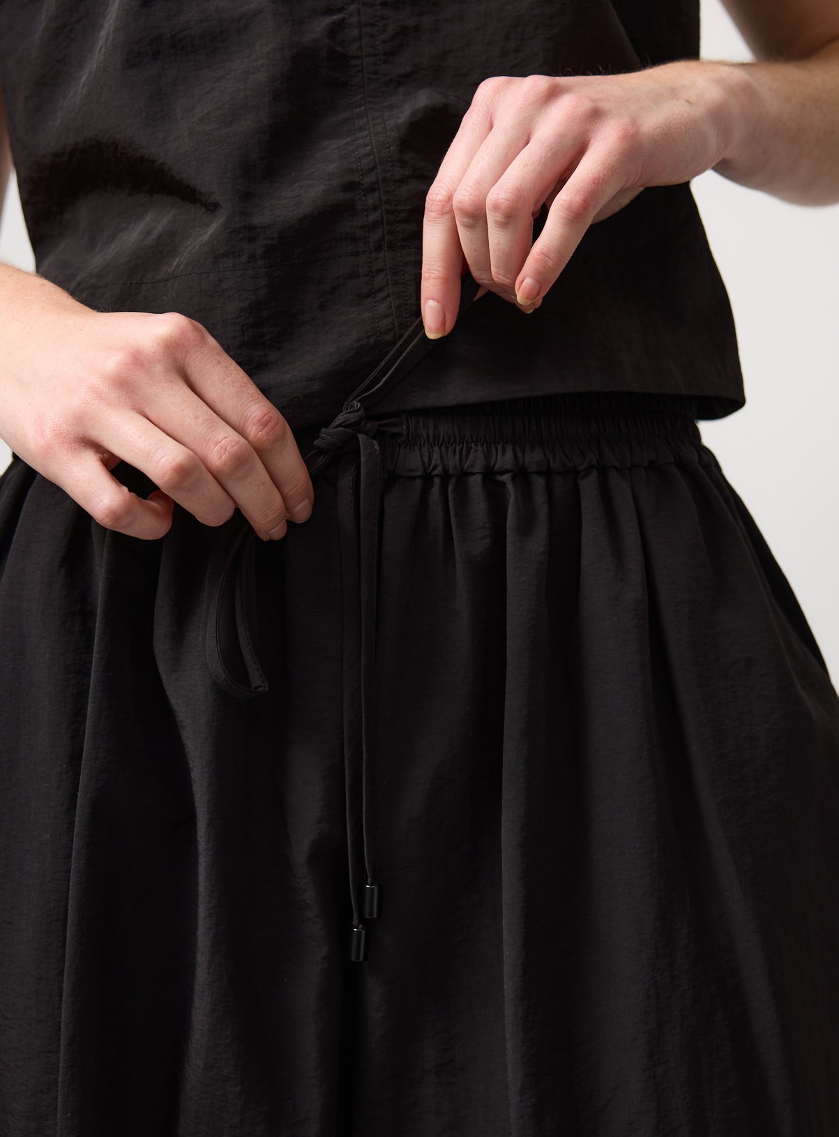 Black Balloon Leg Techno Co-ord Trousers 8 - Image 3 thumbnail