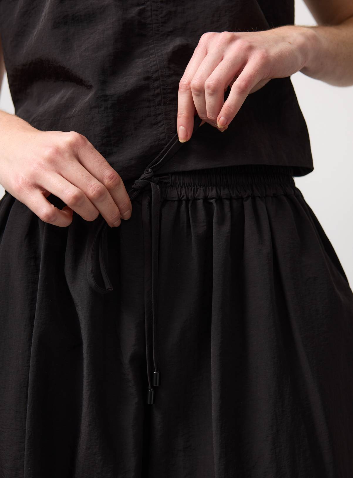 Black Balloon Leg Techno Co-ord Trousers 8 - Image 3