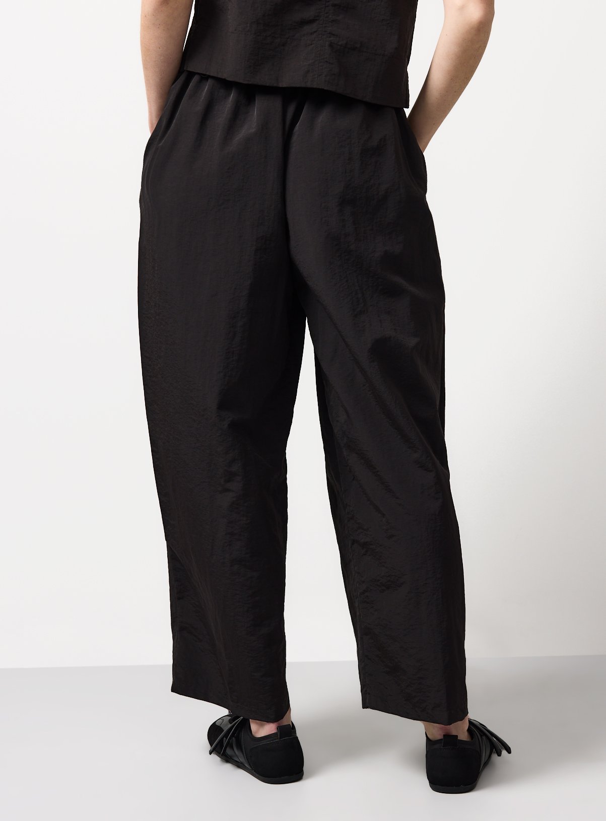 Black Balloon Leg Techno Co-ord Trousers 8 - Image 4 thumbnail