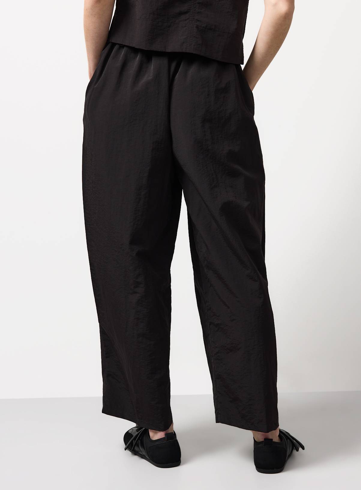 Black Balloon Leg Techno Co-ord Trousers 8 - Image 4