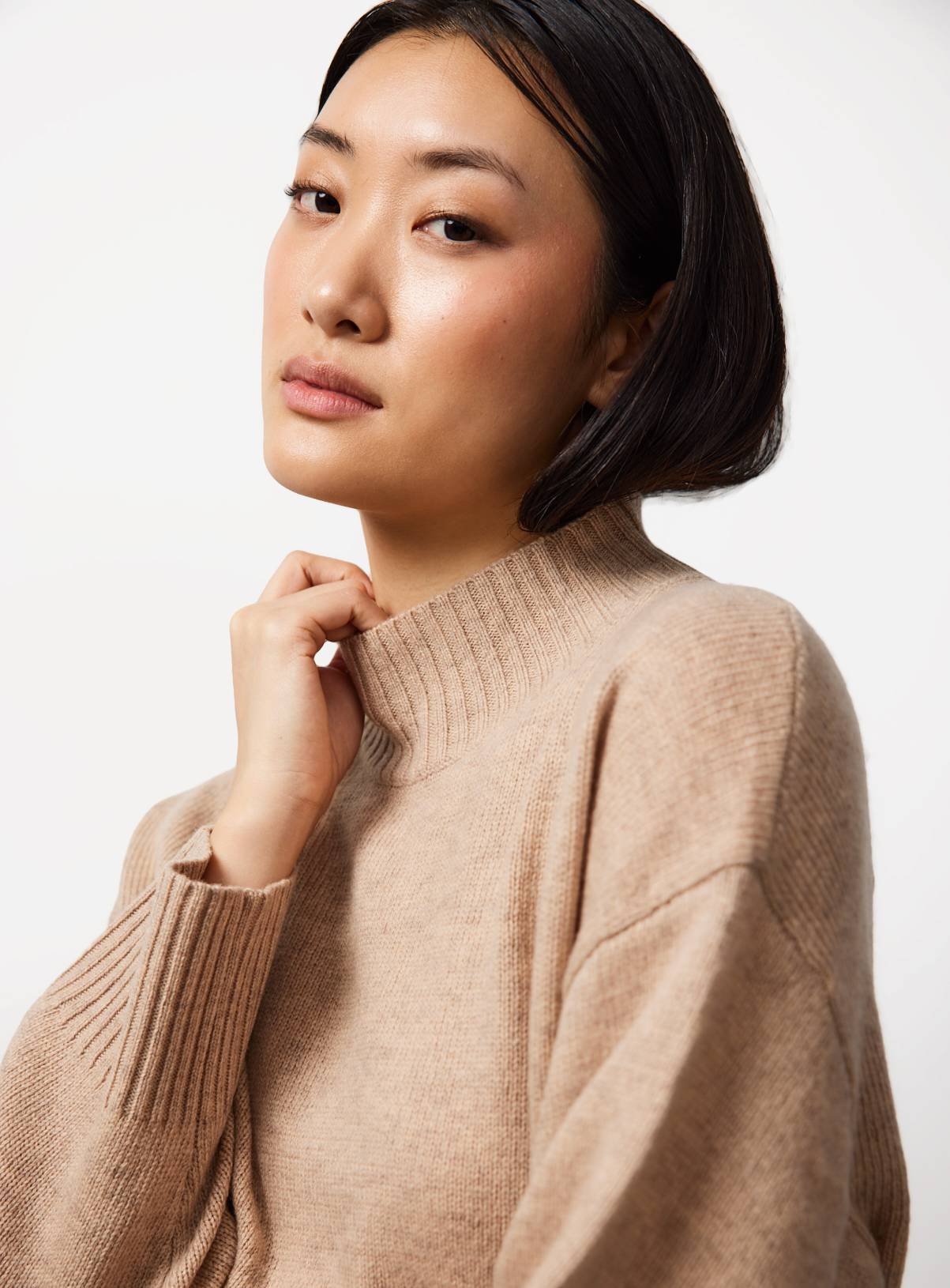 Beige High Neck Pullover 8 - Image 2