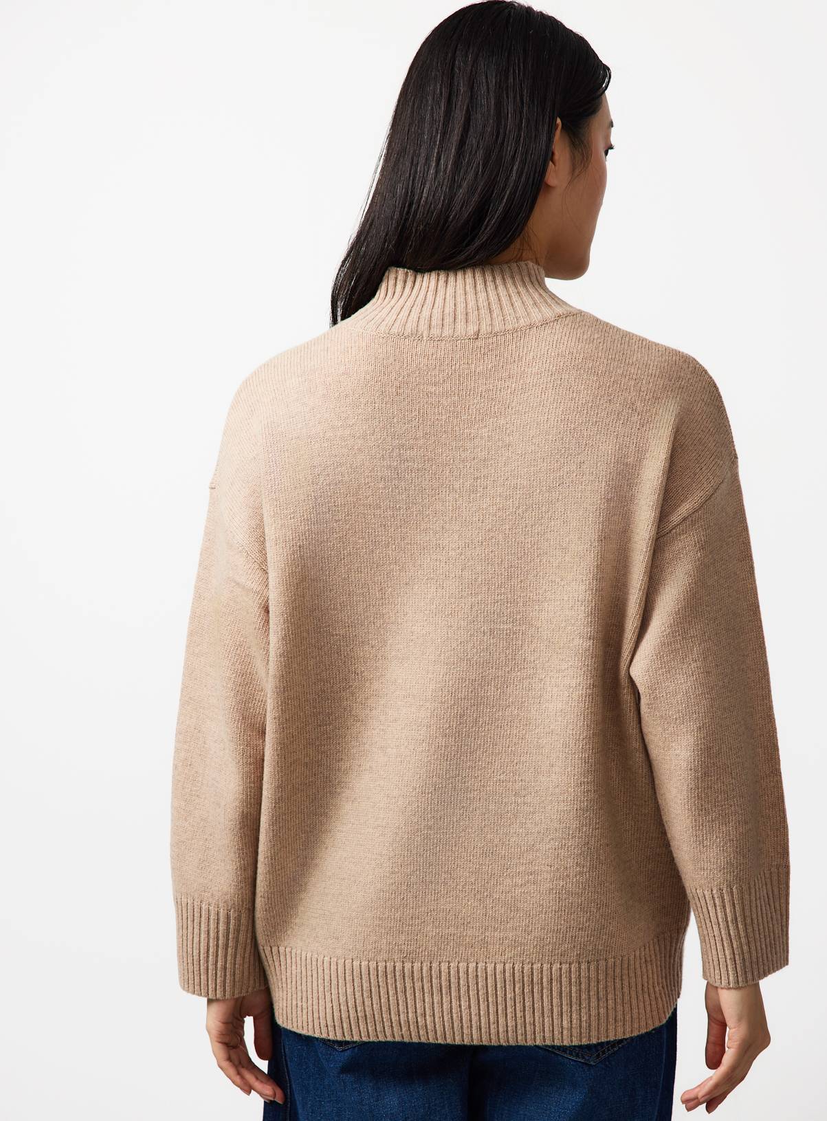 Beige High Neck Pullover 8 - Image 3