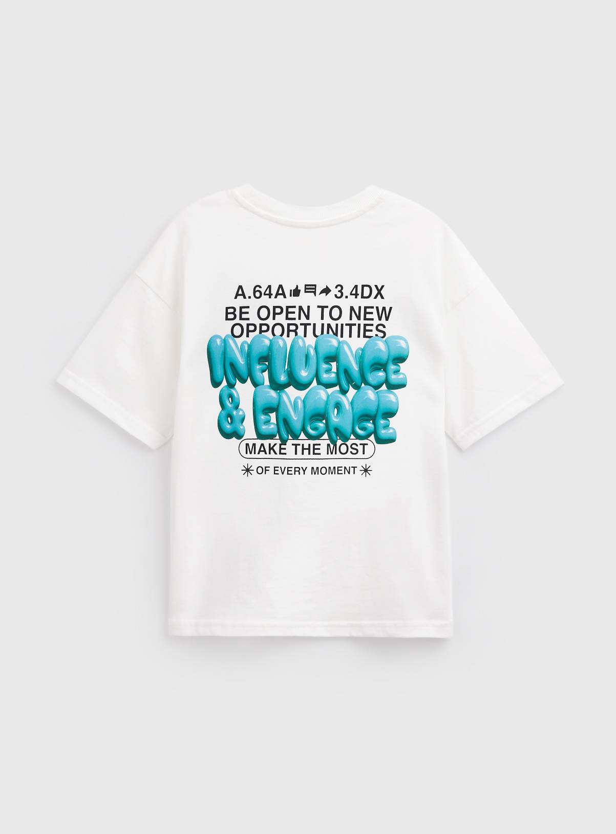 White Influence & Engage Graphic T-Shirt 11 years - Image 2