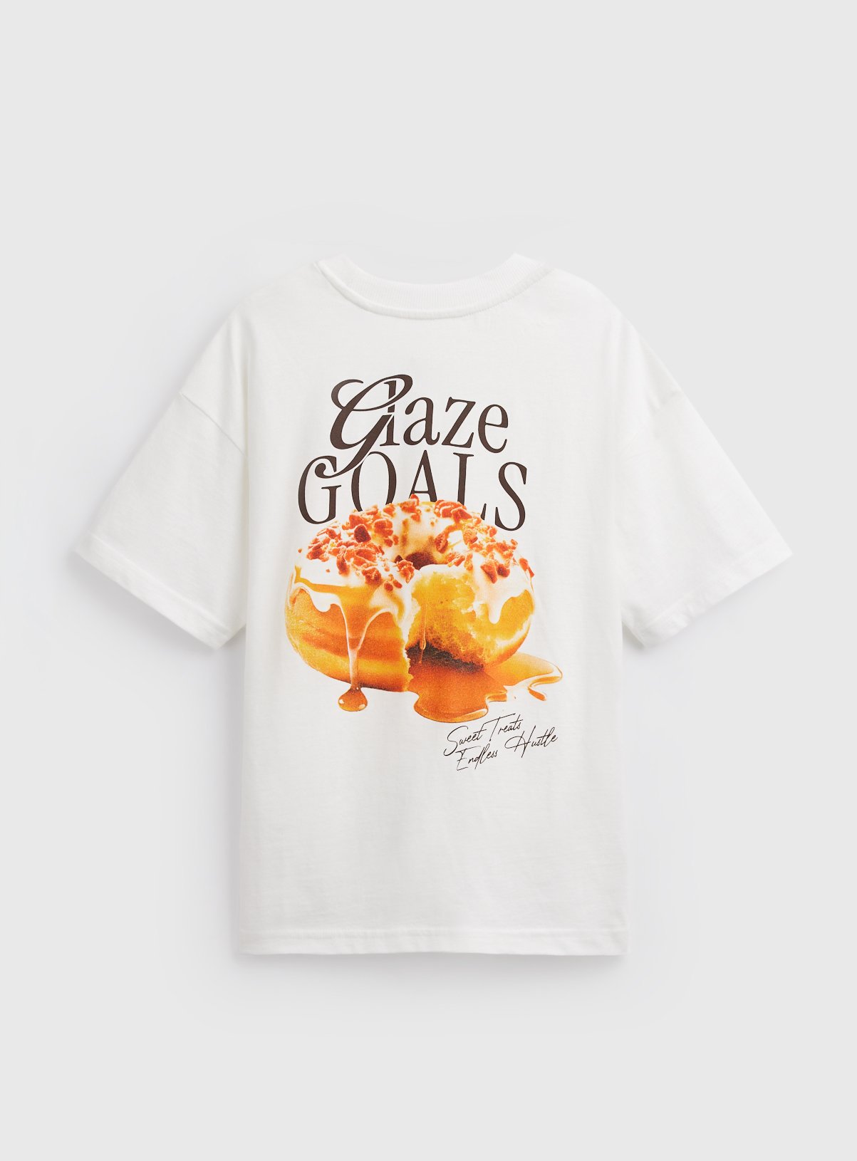 Beige Doughnut Graphic T-Shirt 9 years - Image 2 thumbnail