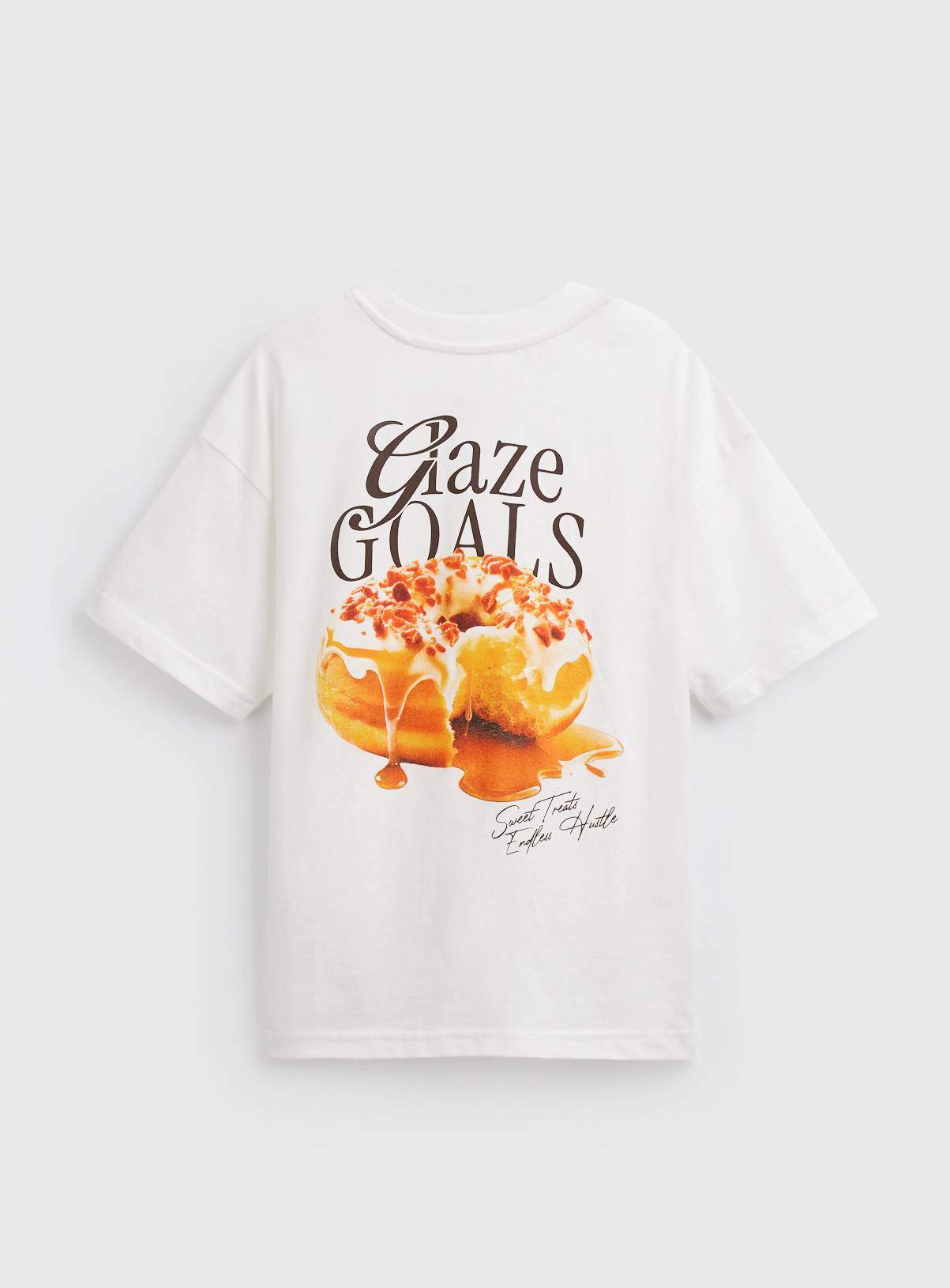 Beige Doughnut Graphic T-Shirt 9 years - Image 2