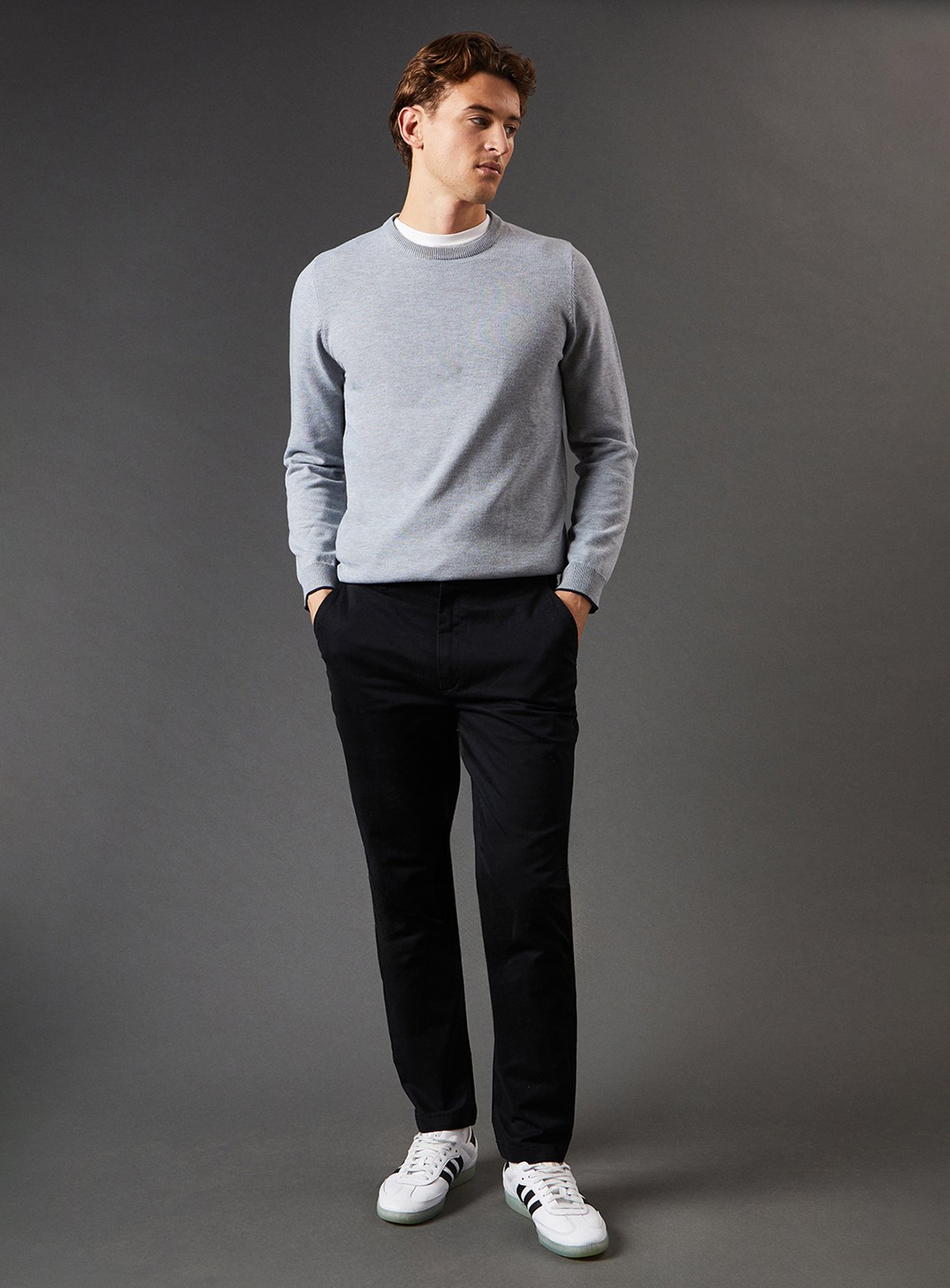 BURTON Black Slim Fit Chino Trousers 34S - Image 2 thumbnail