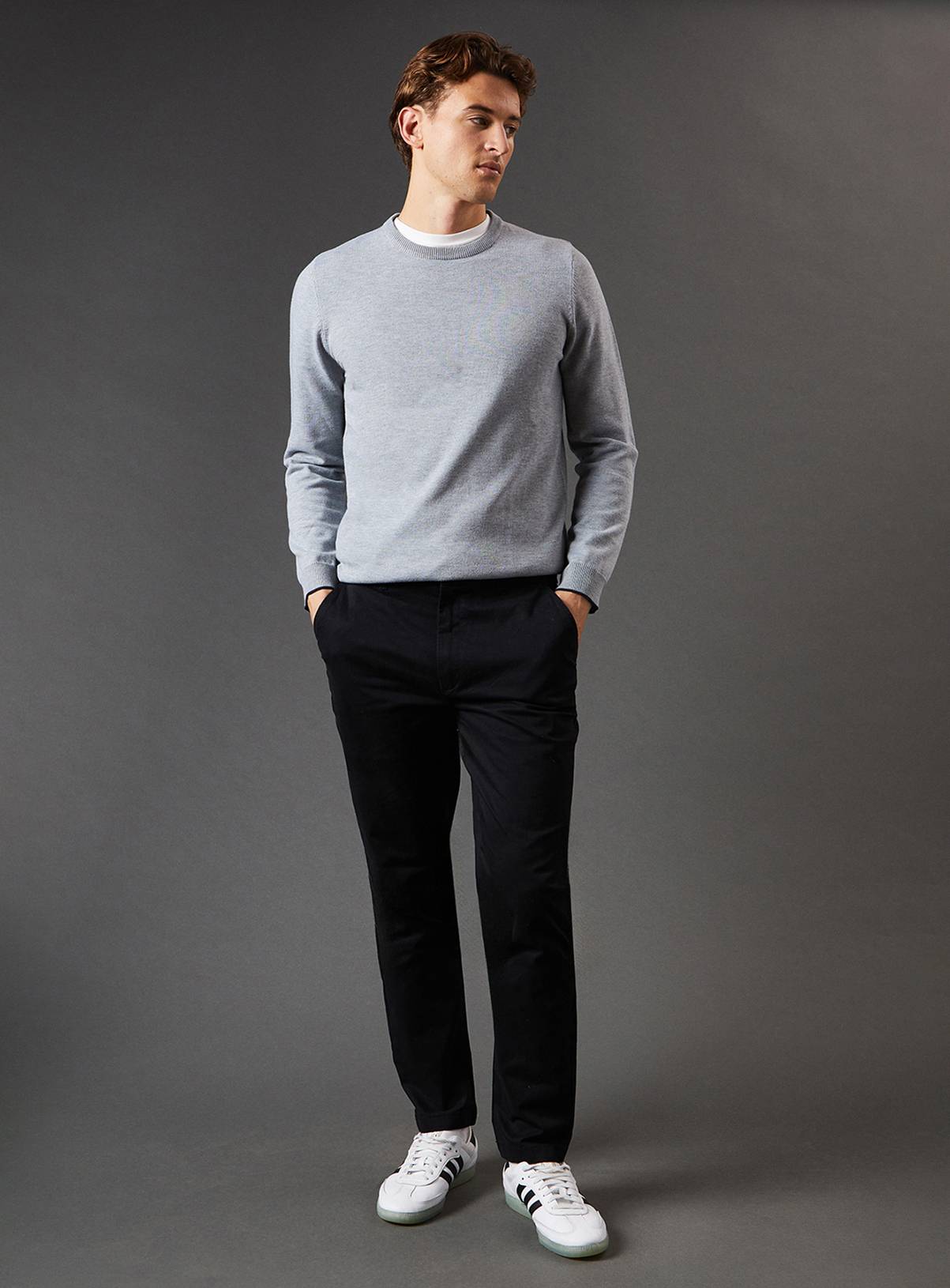 BURTON Black Slim Fit Chino Trousers 34S - Image 2