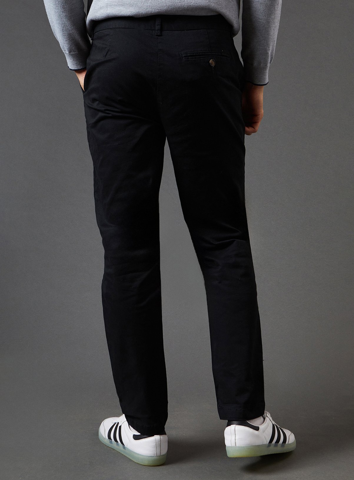 BURTON Black Slim Fit Chino Trousers 34S - Image 3 thumbnail