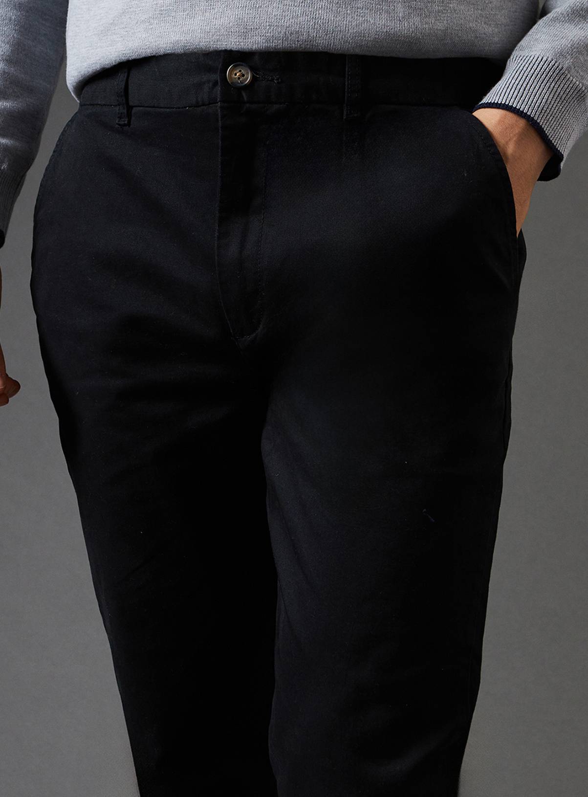 BURTON Black Slim Fit Chino Trousers 34S - Image 4