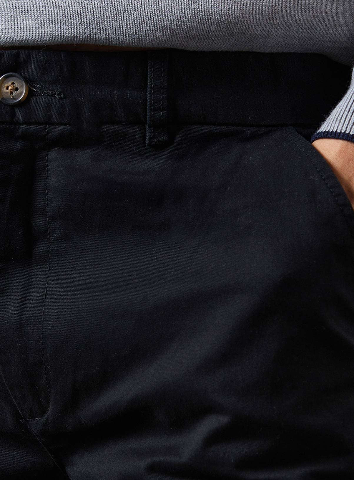 BURTON Black Slim Fit Chino Trousers 34S - Image 5