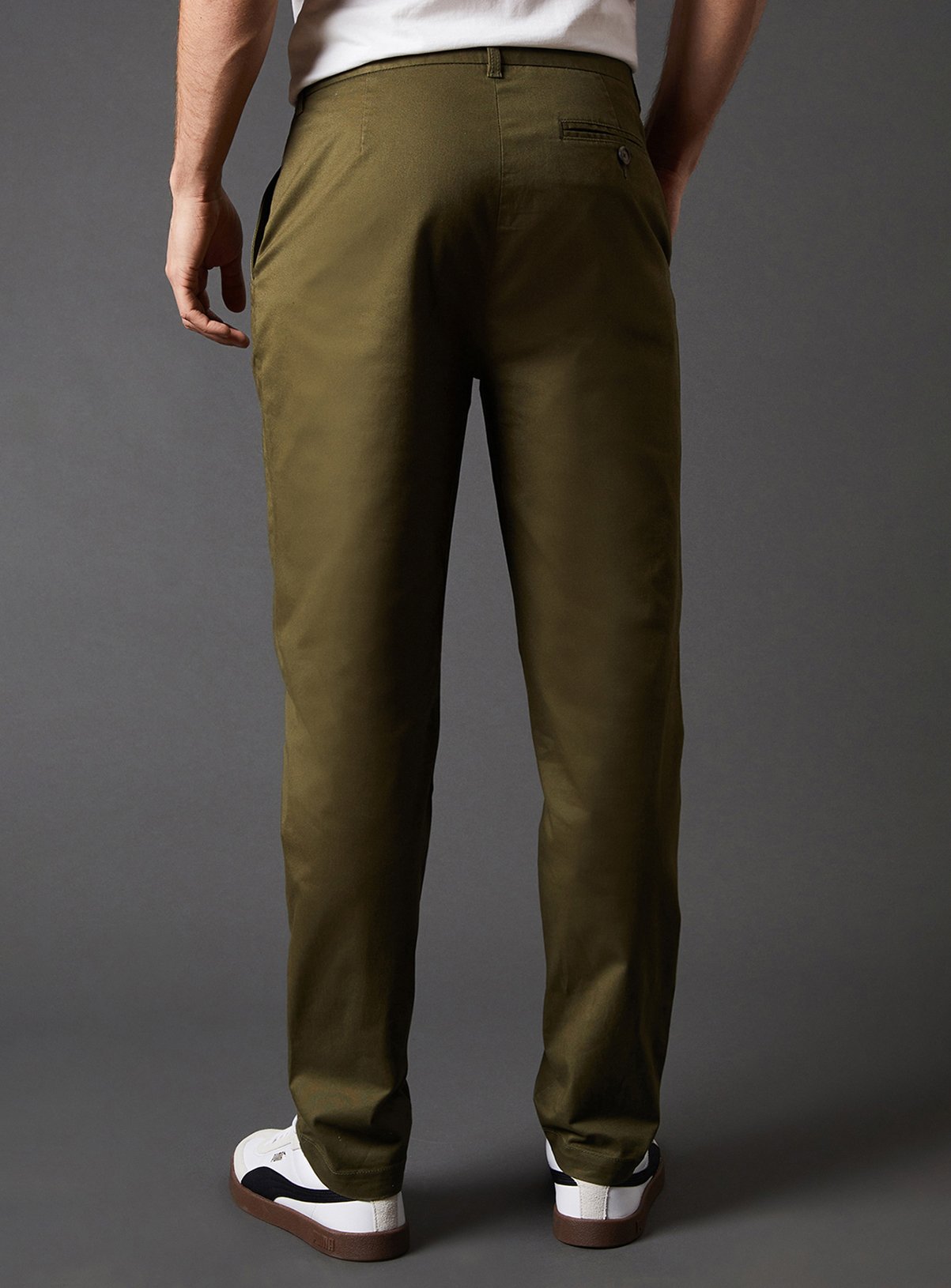 BURTON Khaki Slim Fit Chino Trousers 36R - Image 3 thumbnail