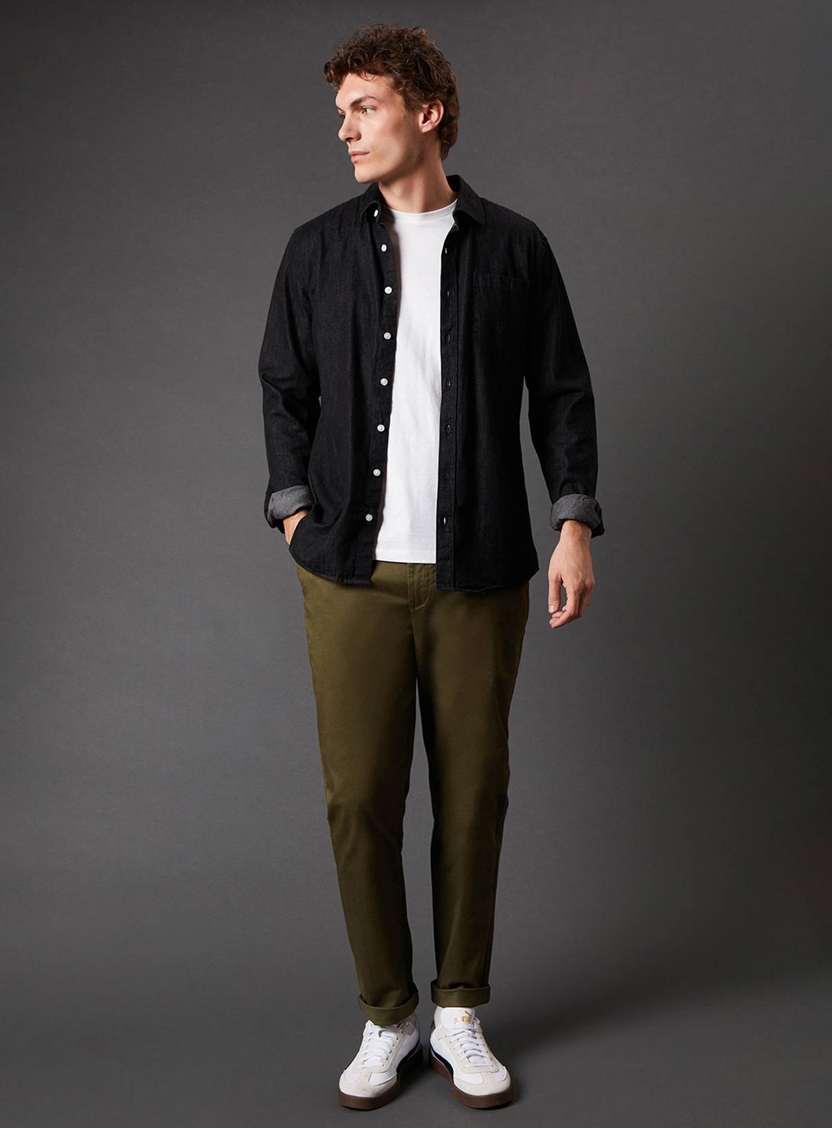 BURTON Khaki Slim Fit Chino Trousers 36R - Image 4