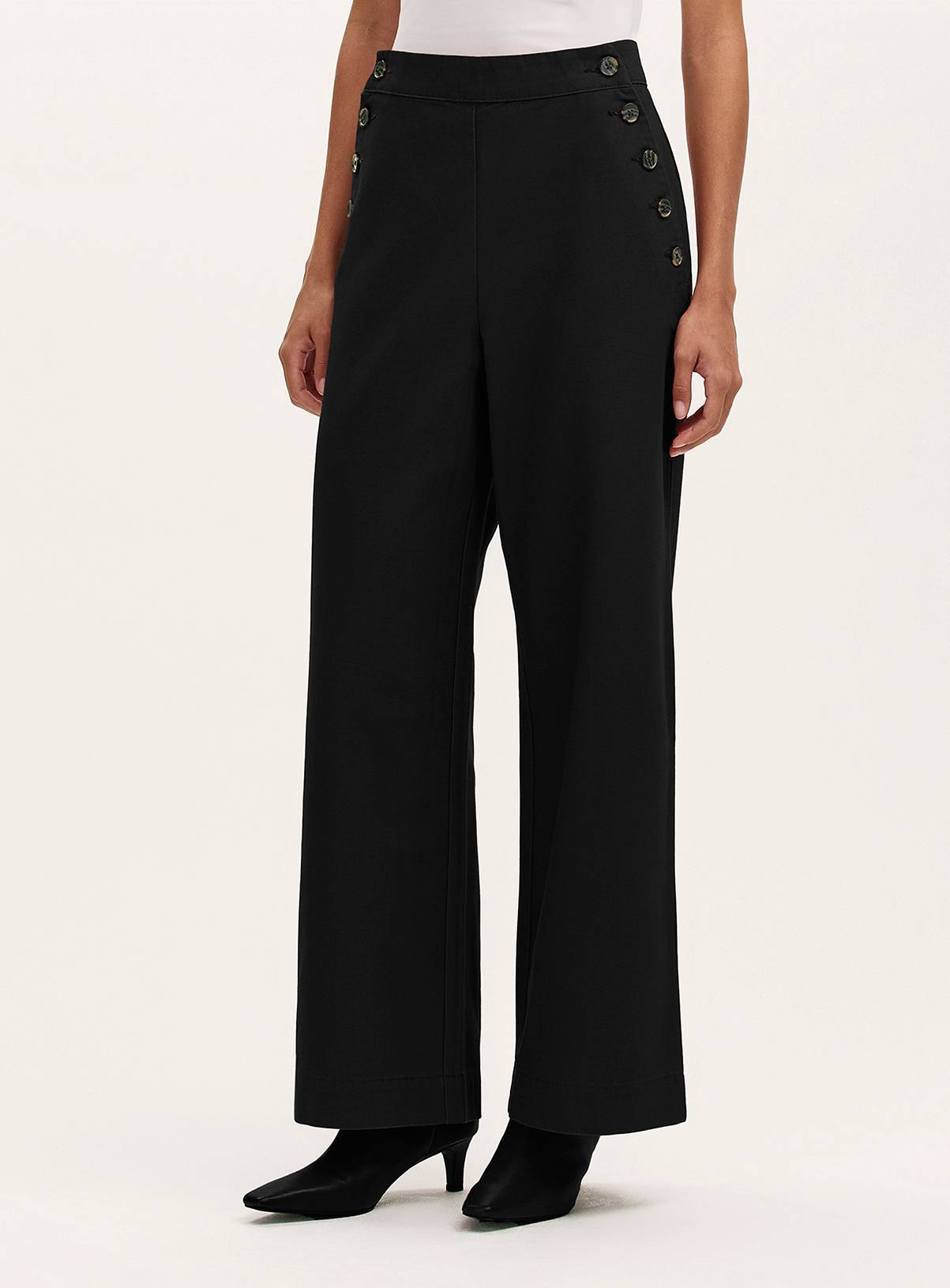 FINERY Nellie Canvas Trouser Black 22 - Image 1