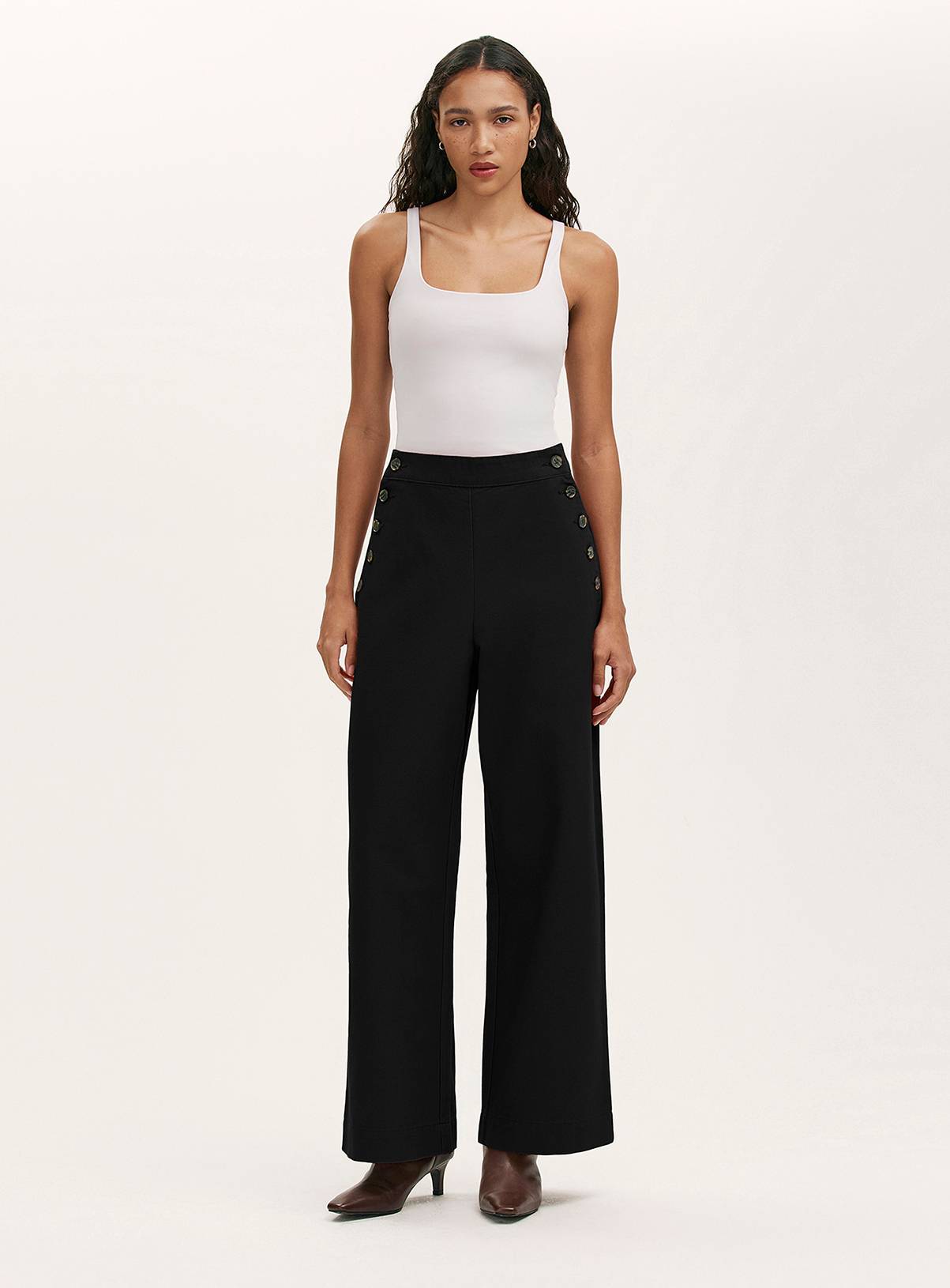 FINERY Nellie Canvas Trouser Black 22 - Image 2