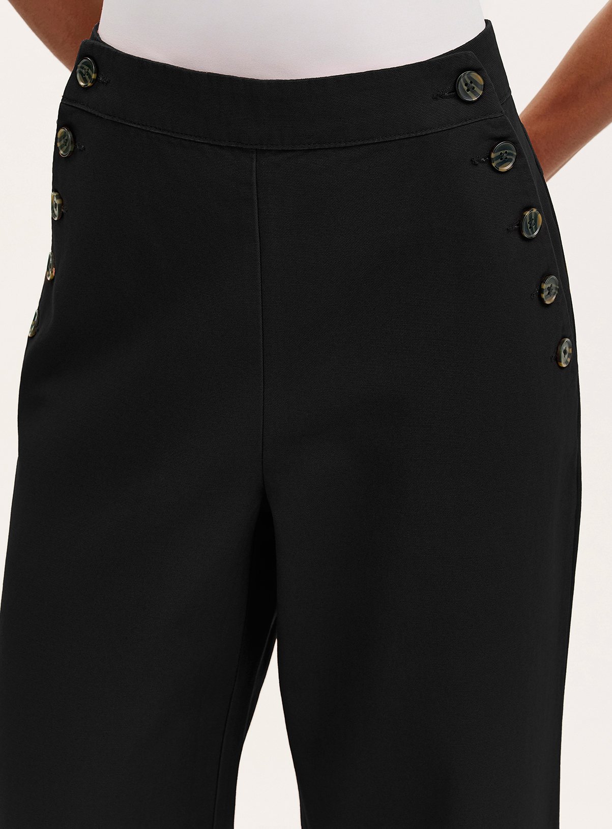 FINERY Nellie Canvas Trouser Black 22 - Image 3 thumbnail