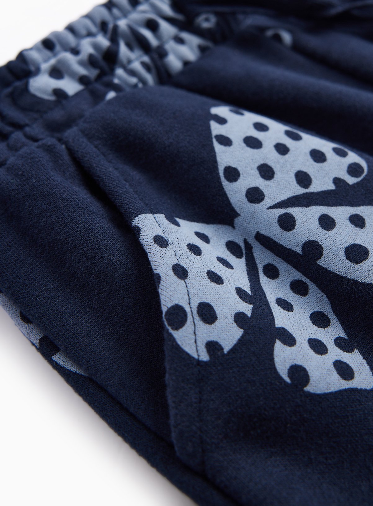 Navy Bow Print Joggers 3-4 years - Image 2 thumbnail