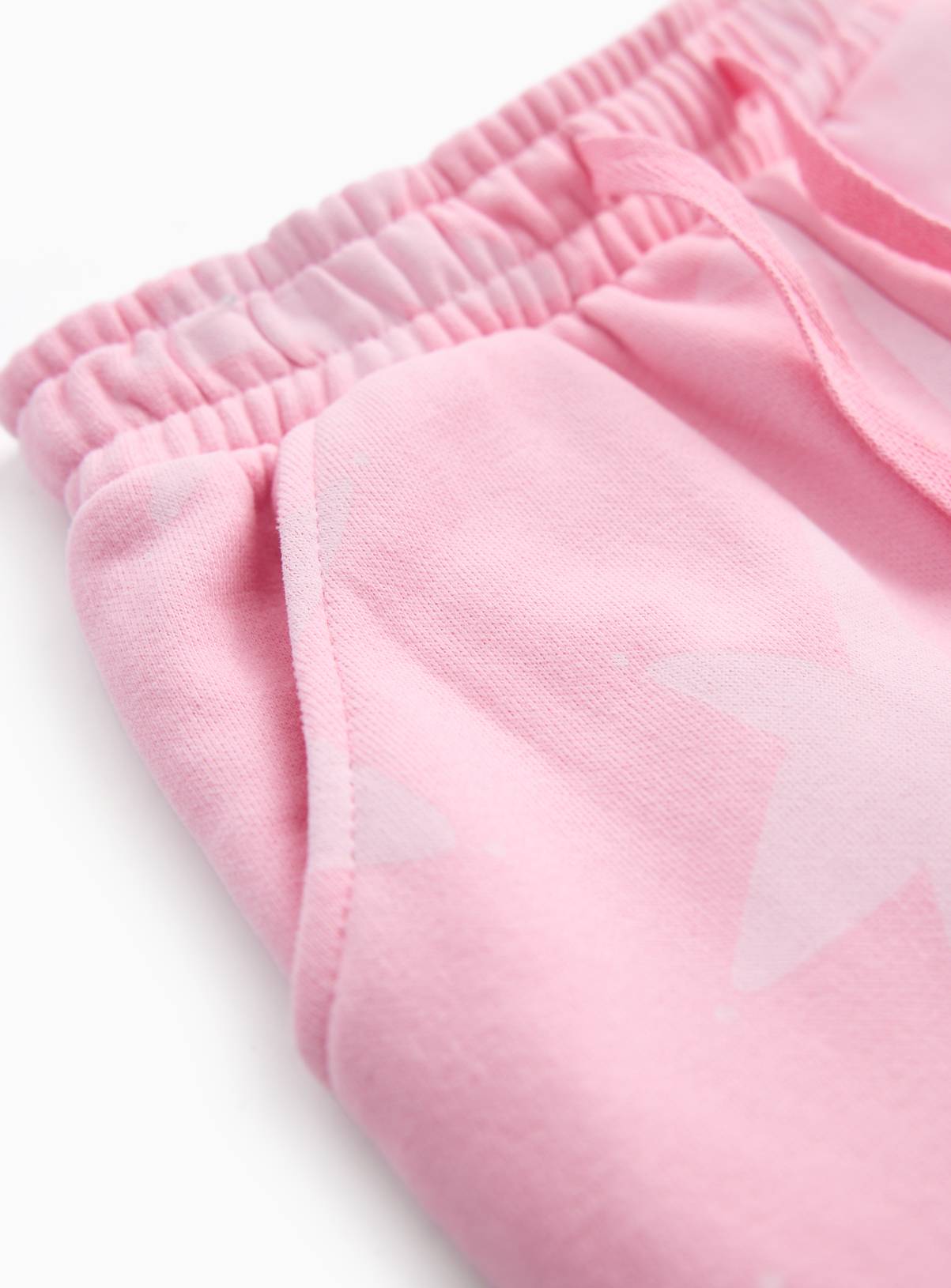 Pink Star Print Joggers 5-6 years - Image 2